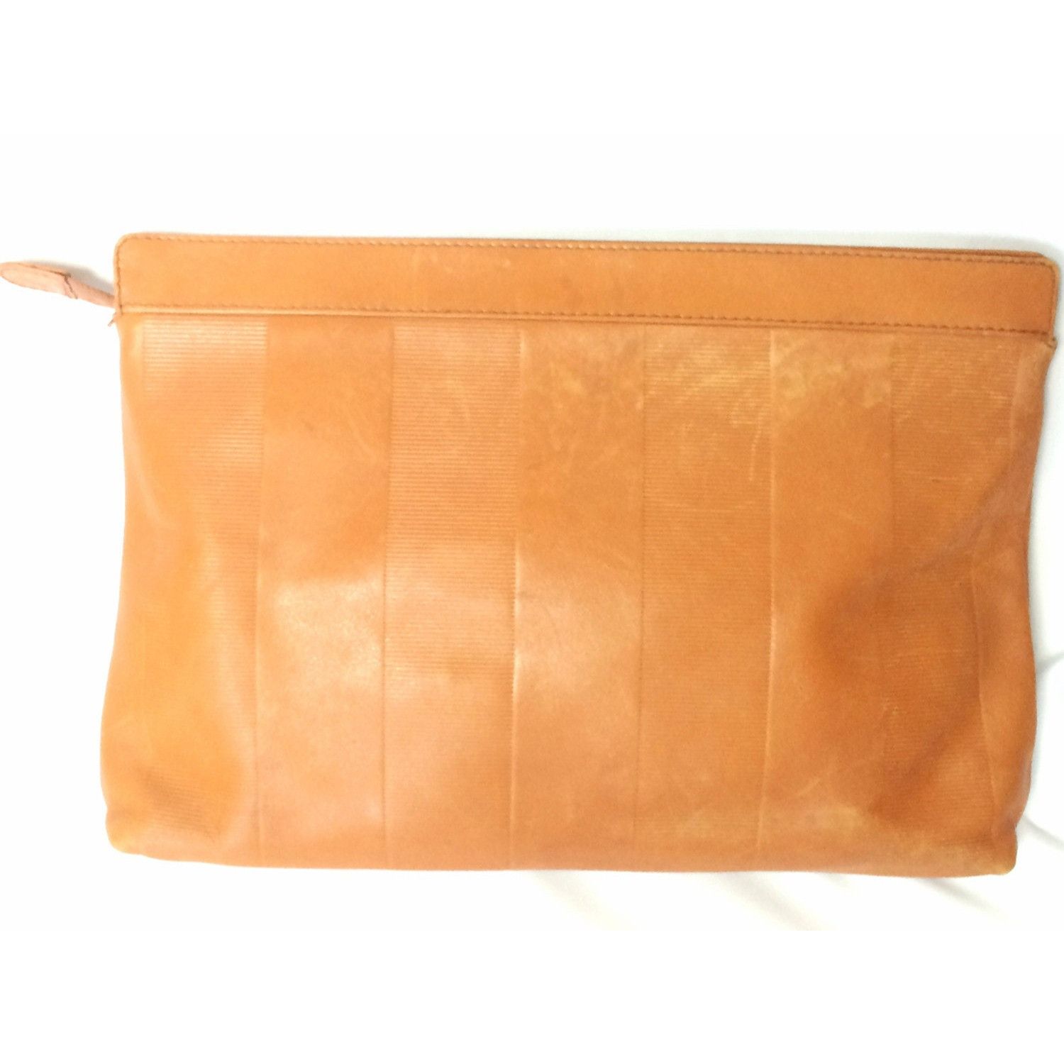 Fendi Vintage Fendi orange brown genuine leather mini document bag Size ONE SIZE - 2 Thumbnail
