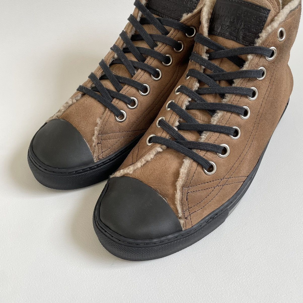 Maison Margiela Brown Shearling ‘All Star’ Sneakers Size US 8 / EU 41 - 4 Thumbnail