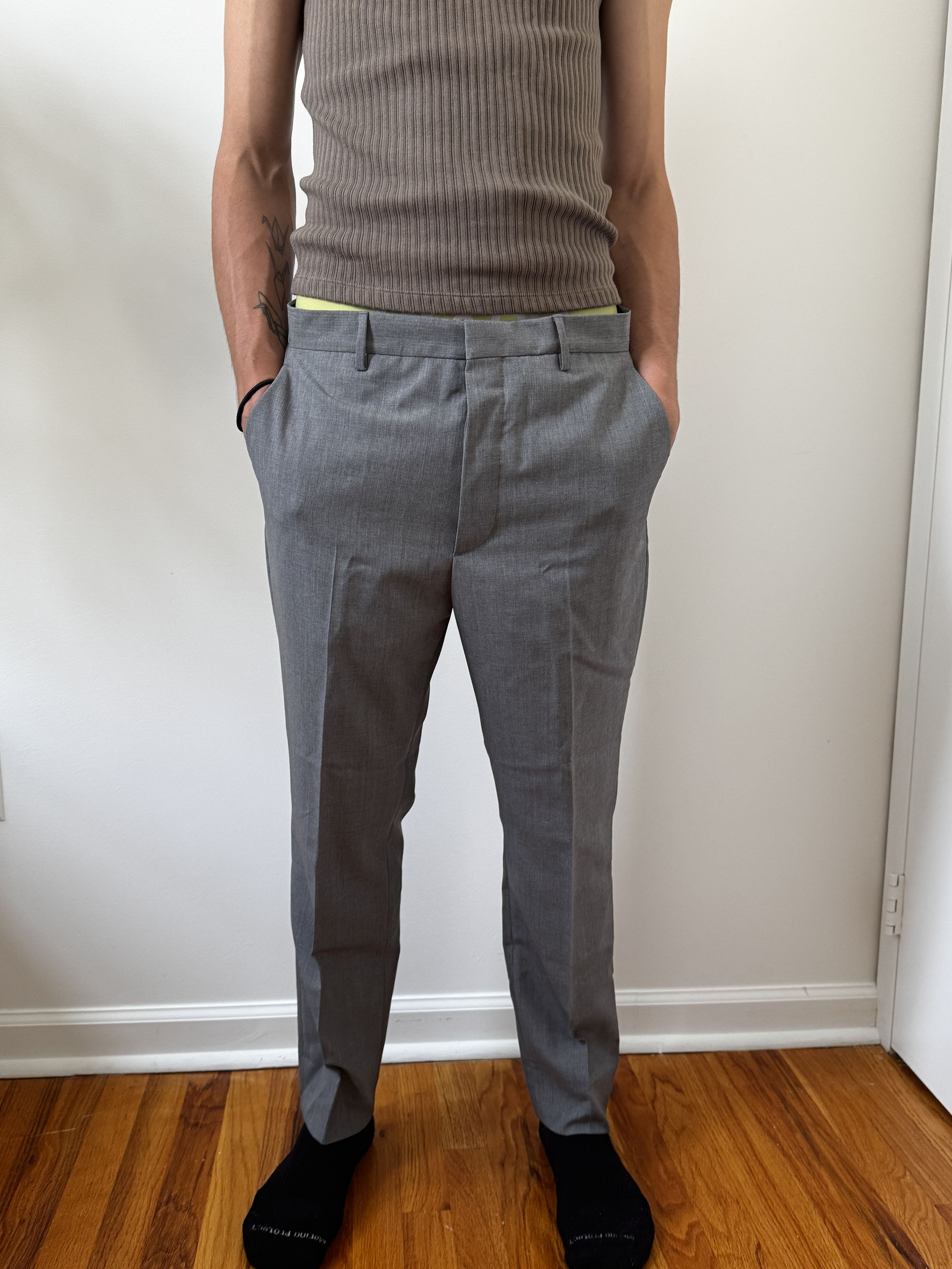 Prada PRADA GREY DRESS SUIT PANTS Size 50R - 1 Thumbnail