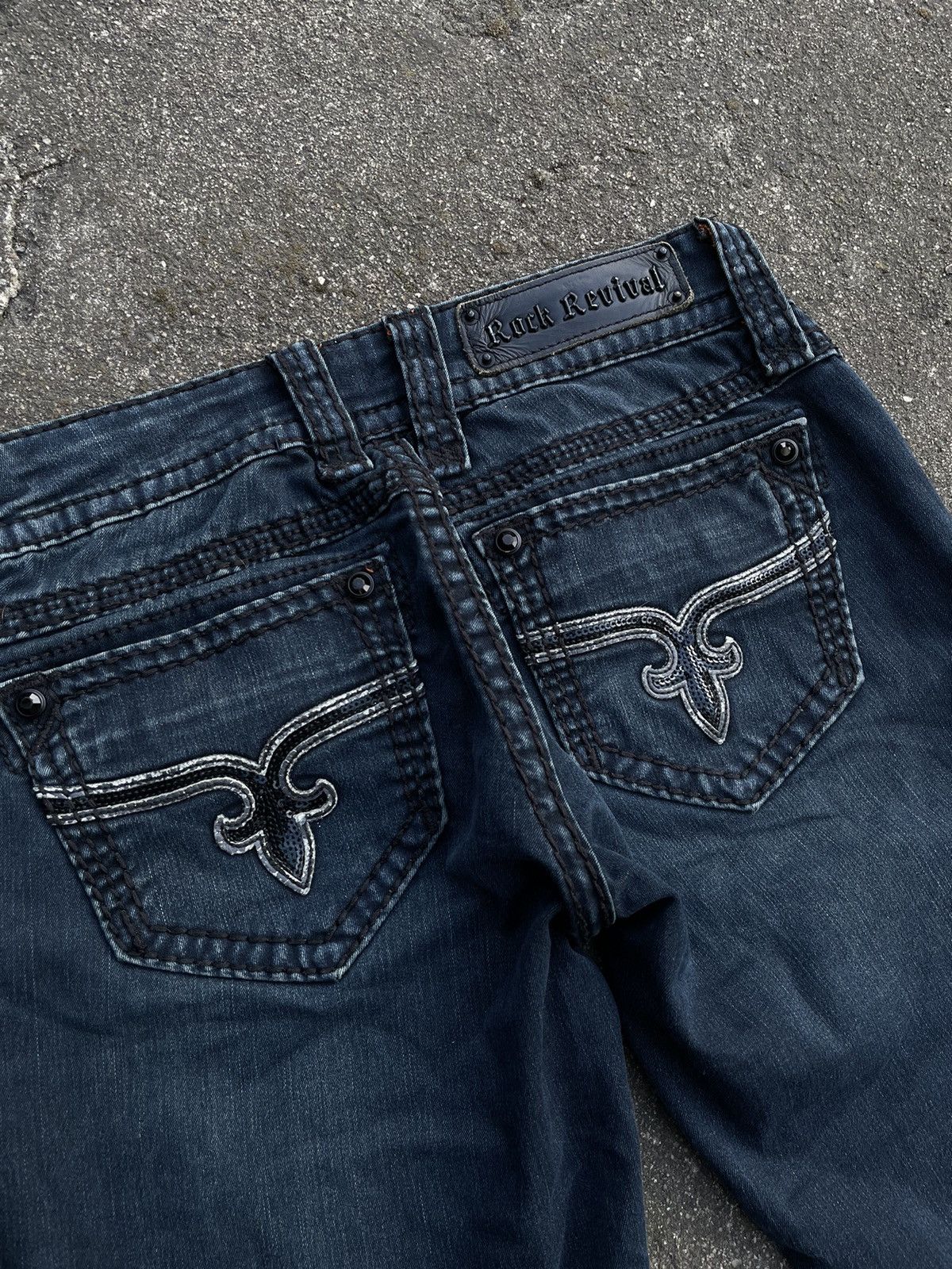 Designer × Rock Revival × Vintage Rock Revival Jeans y2k 00s low rise denim pants trousers Size 26" / US 2 / IT 38 - 6 Thumbnail
