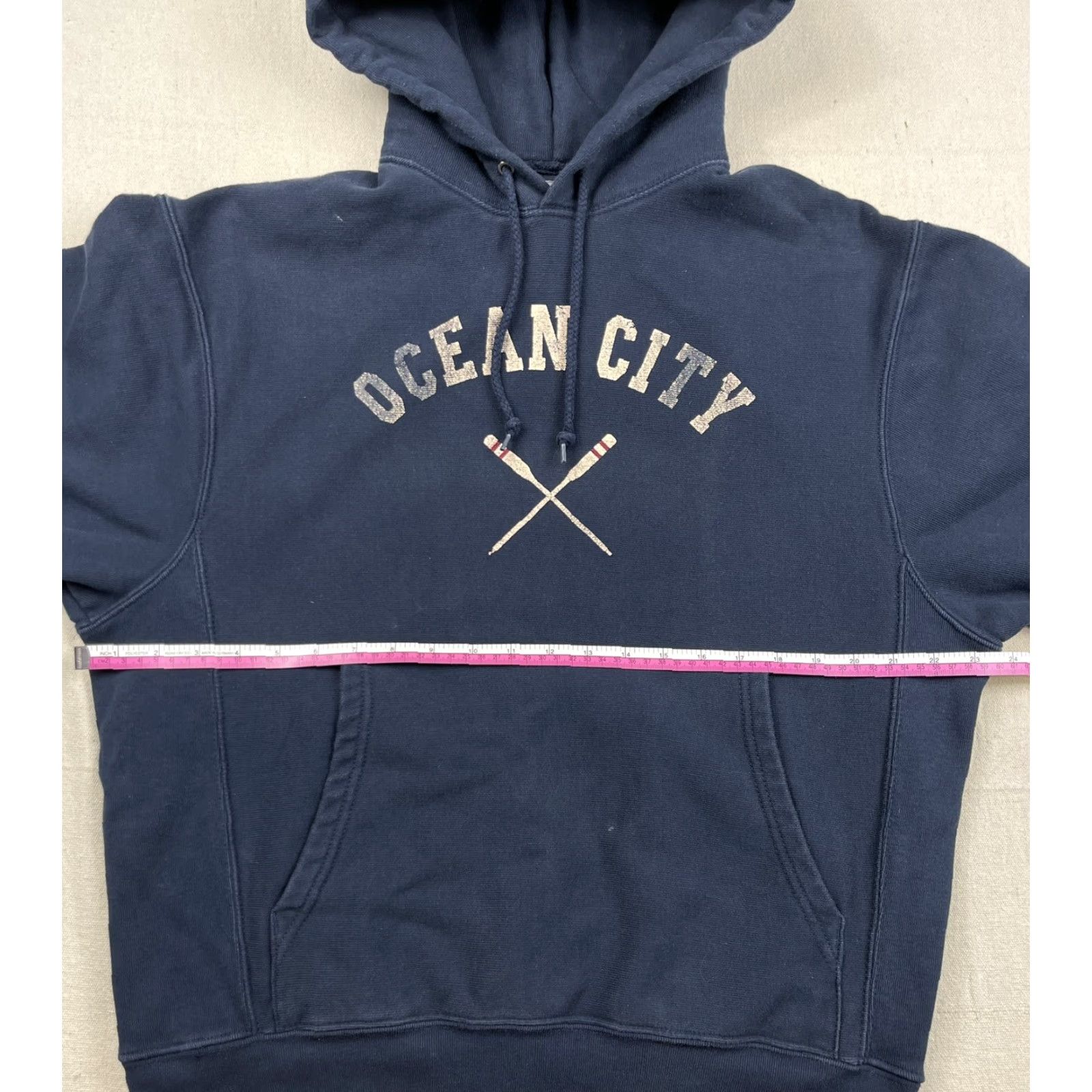 Champion VINTAGE Champion Reverse Weave Hoodie Pullover Ocean City NJ Blue M USA Mens Size US M / EU 48-50 / 2 - 4 Thumbnail