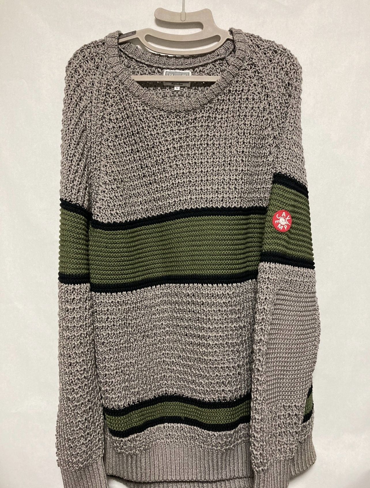 Cavempt STRIPE LOOSE WAFFLE MIX KNIT Cav Empt Cav Empt LOOSE NET