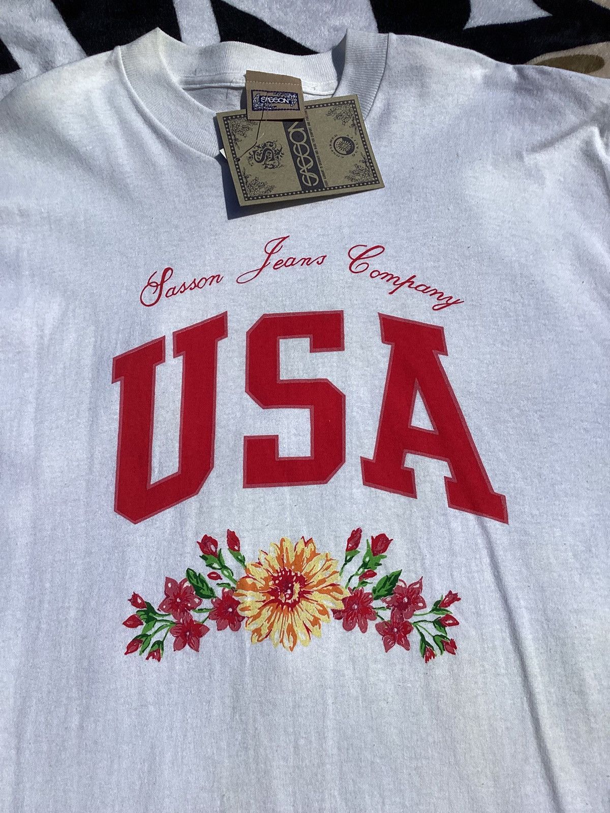 Other Vtg 1990s/Y2K Sasson jeans company USA made single stitch T Size US L / EU 52-54 / 3 - 2 Thumbnail