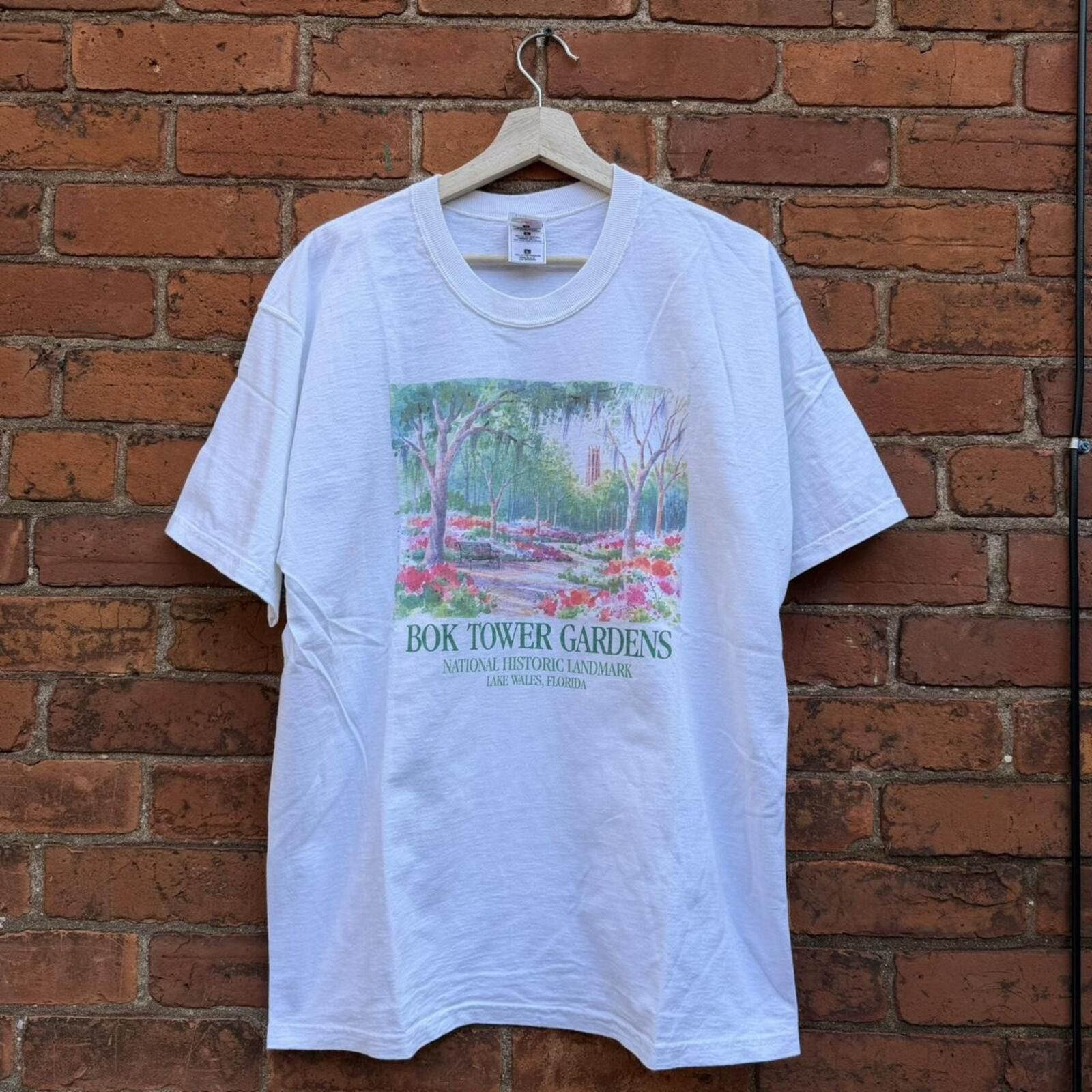 Fruit Of The Loom Vintage bok tower gardens Lake Wales Florida t shirt 00s L Size US L / EU 52-54 / 3 - 3 Thumbnail