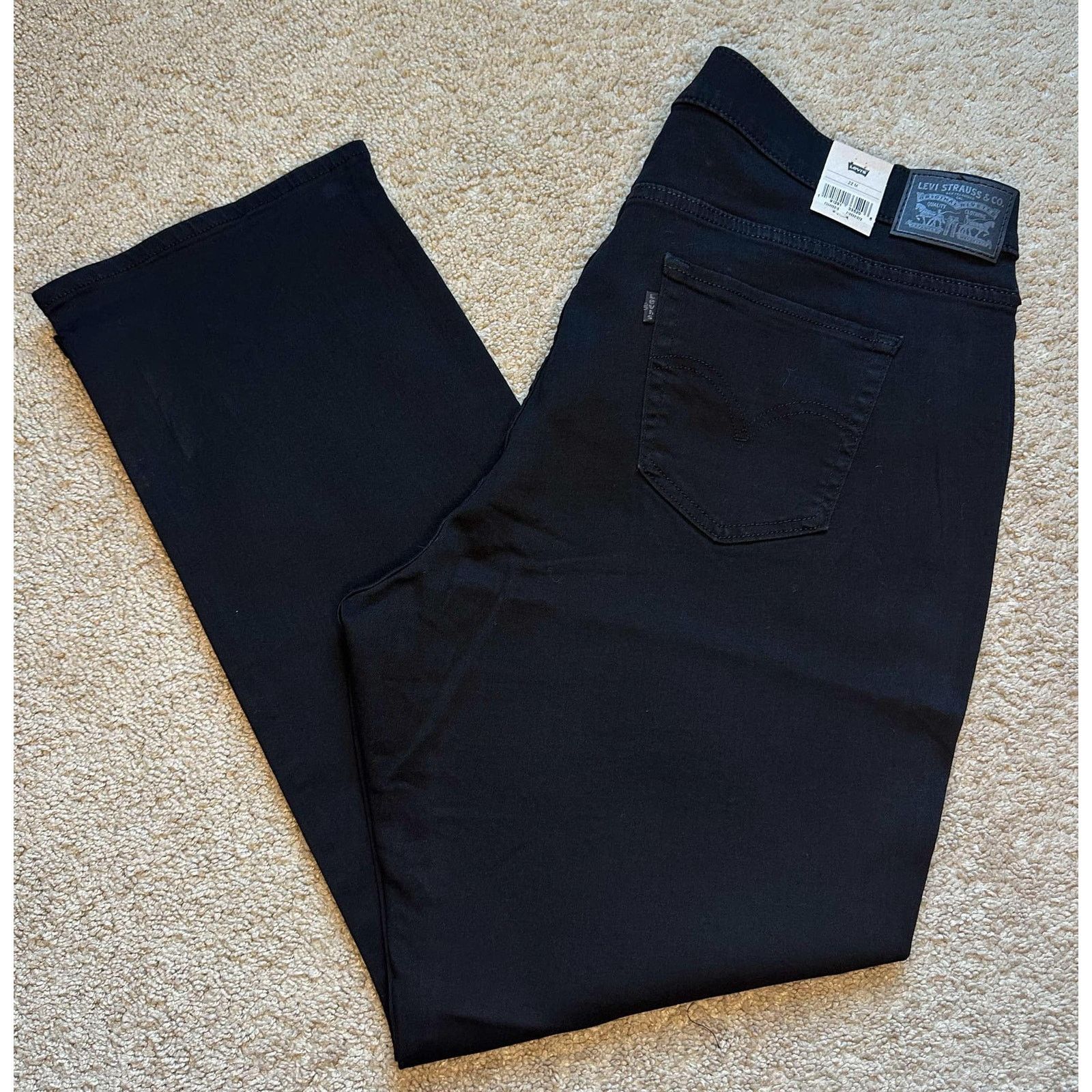 Levi's NWT Levi's Classic Straight Jeans Black Women's Size 22 Size 22" - 2 Thumbnail