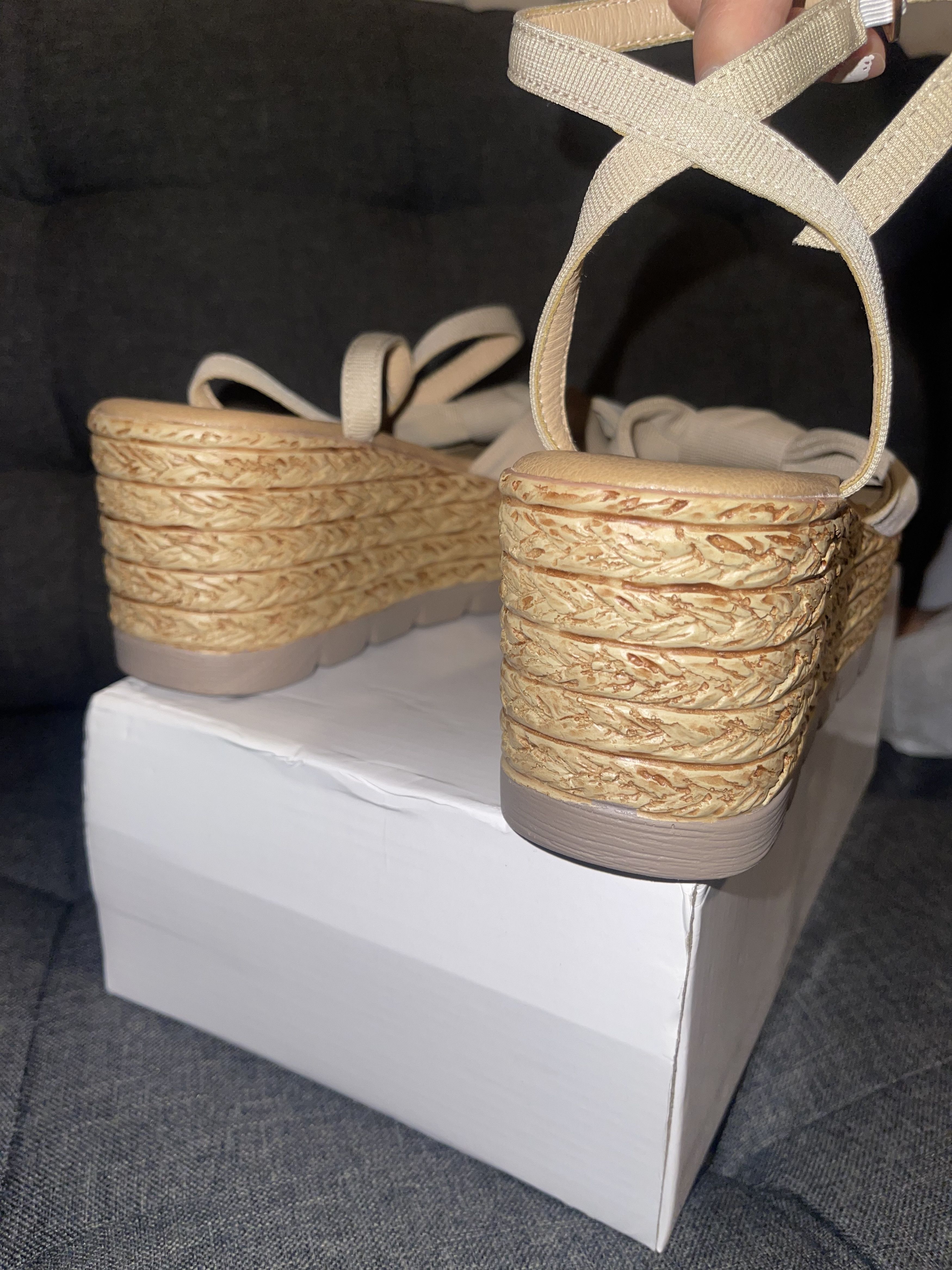 Other Women’s Beige Platform Sandals Size US 6.5 / IT 36.5 - 7 Thumbnail