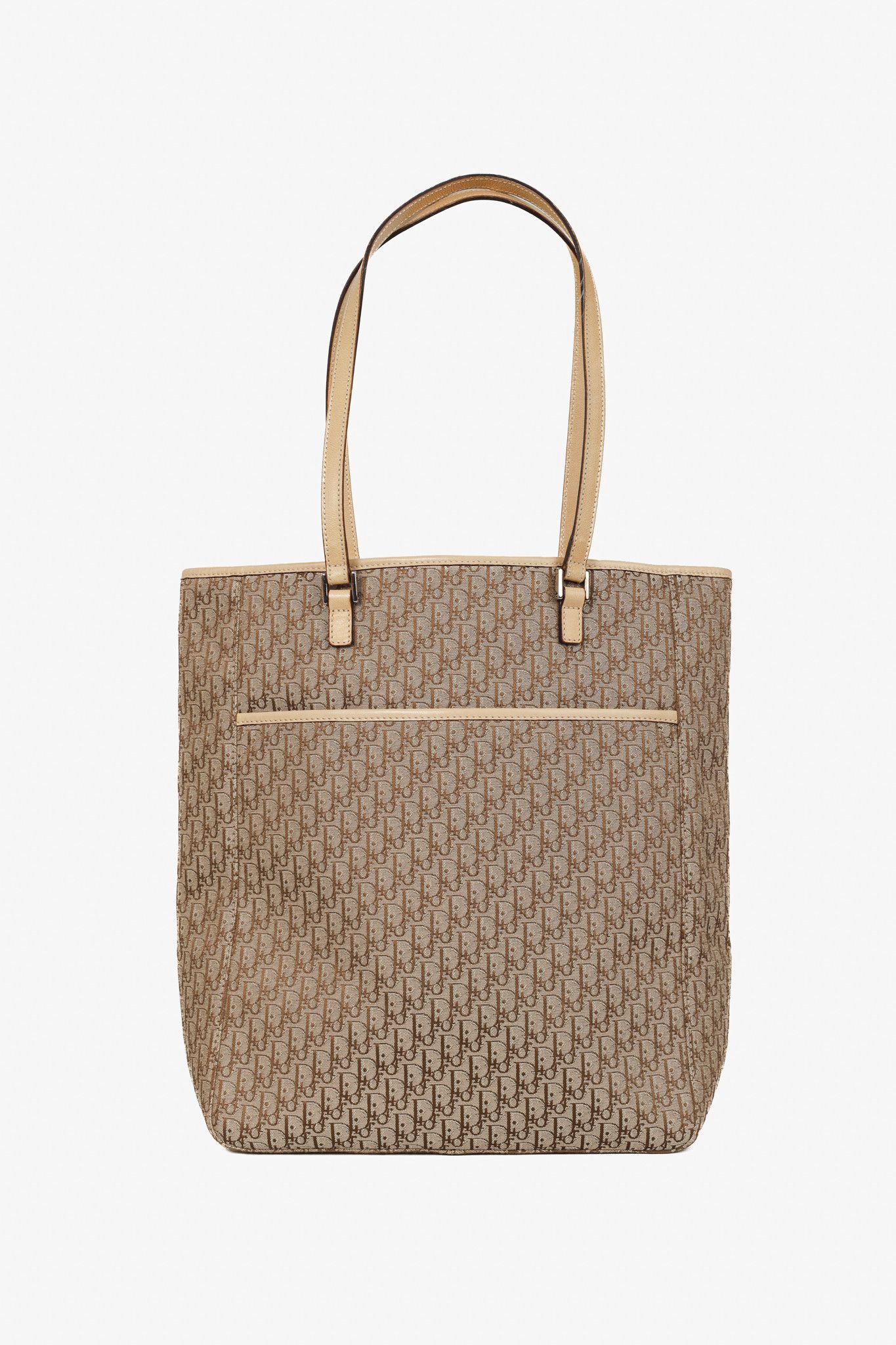 Dior Christian Dior Diorissimo Tote Brown Beige Monogram Bag Size ONE SIZE - 4 Thumbnail