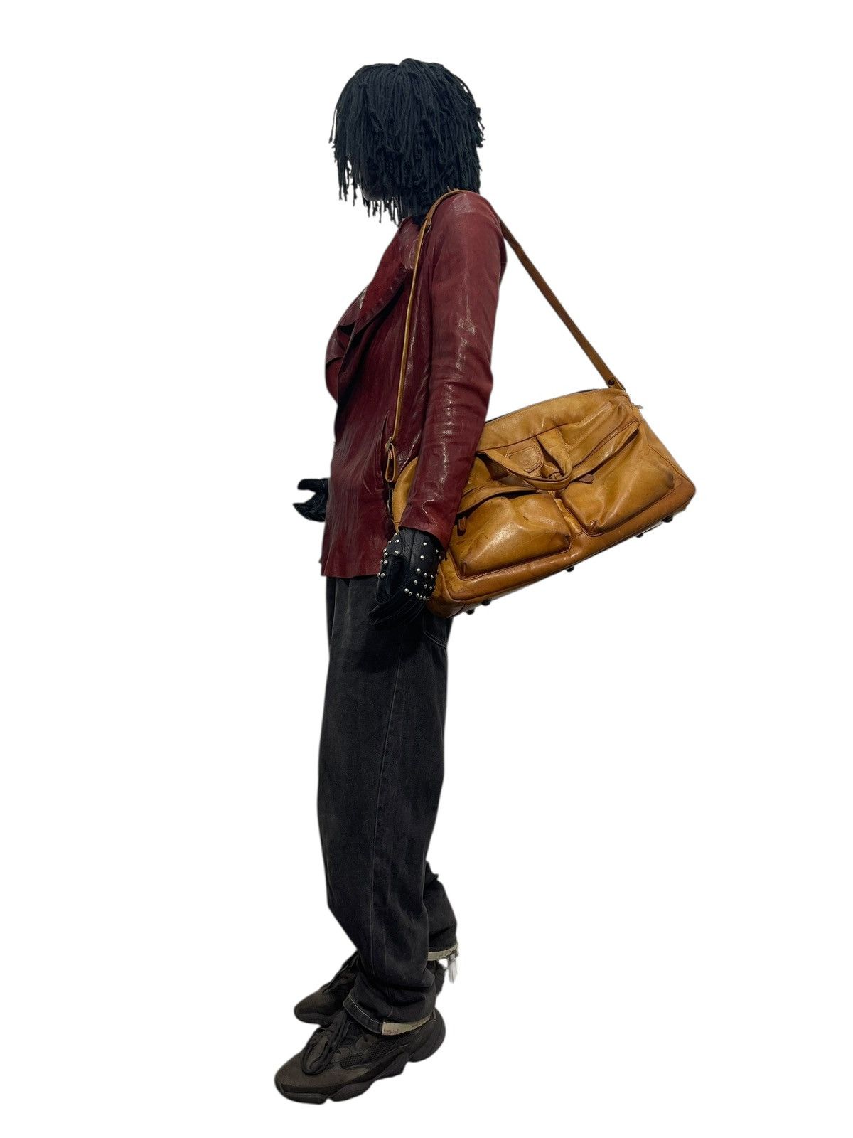 Genuine Leather Full Leather Beauty Patina Vtg TR Travel Duffle Bag 7🟩 Size ONE SIZE - 2 Thumbnail