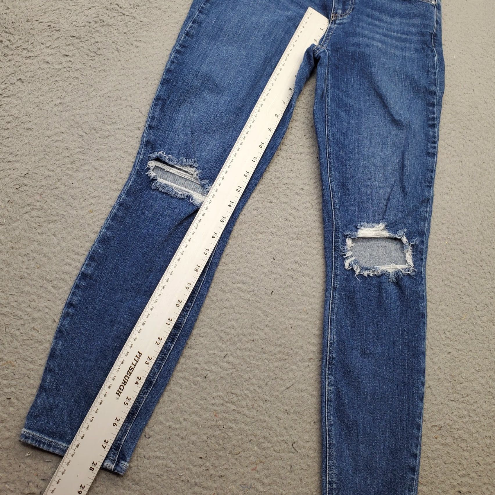 Paige Paige Womens Jeans 27 Blue Denim Distressed Skinny Crop Verdugo Whiskered Leg N/A Size 27" / US 4 / IT 40 - 5 Thumbnail