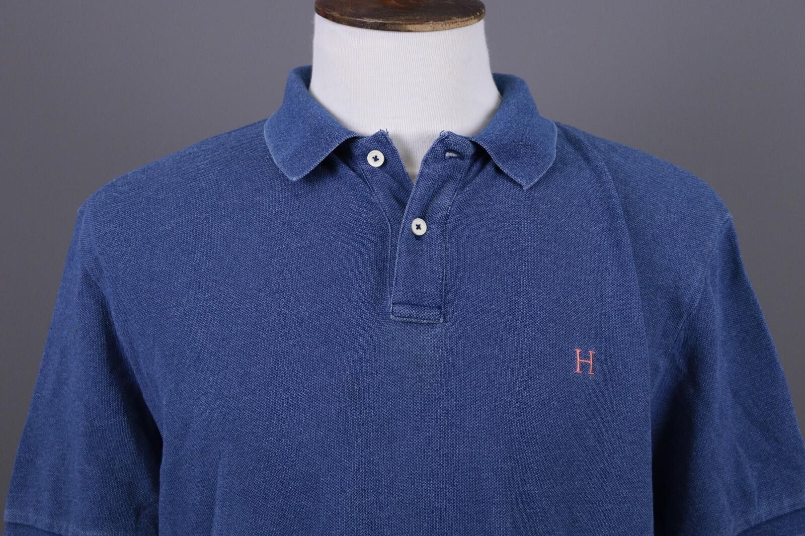 Designer Hackett London Classic Fit Blue Polo Shirt Size XL Size US XL / EU 56 / 4 - 2 Thumbnail