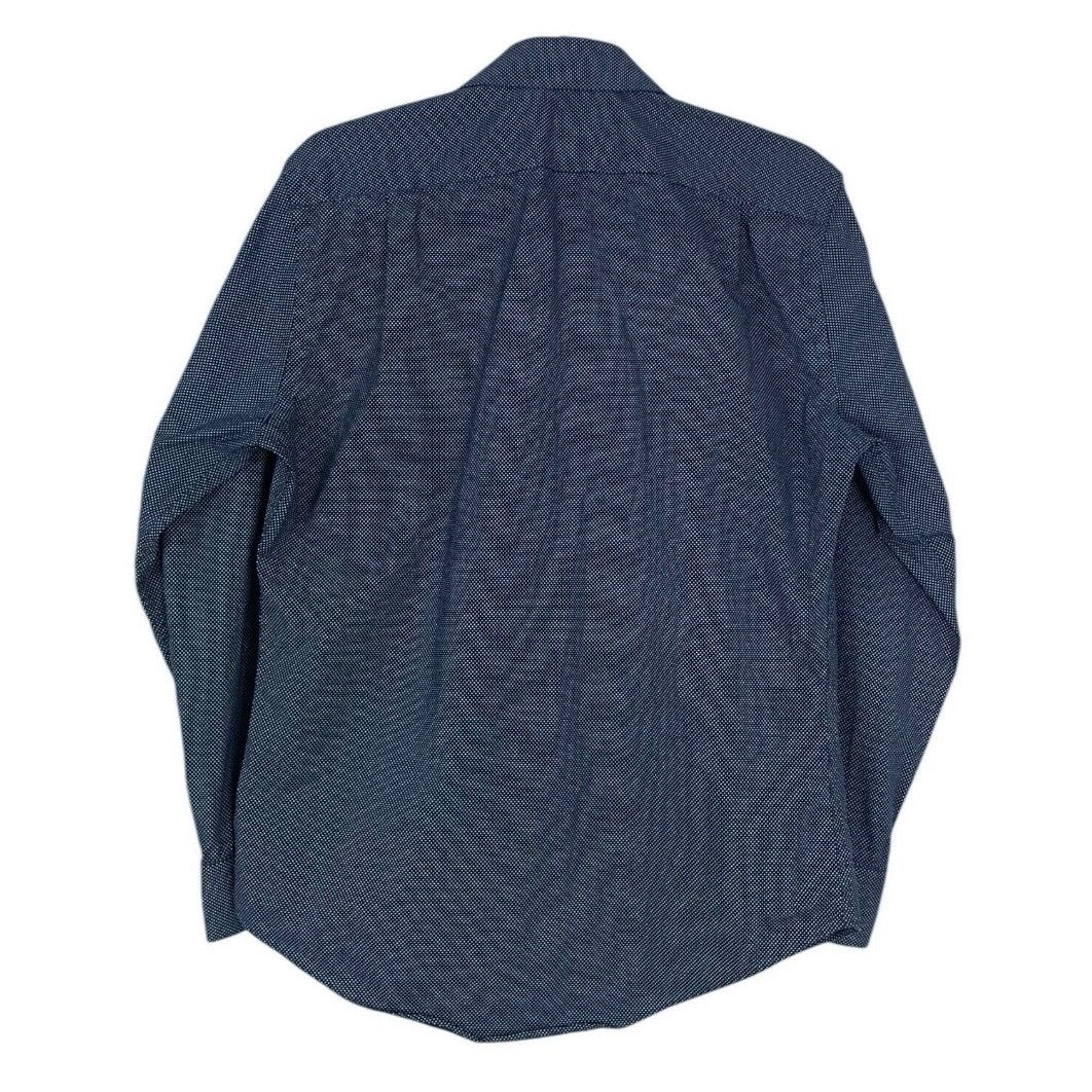 Nordstrom Nordstrom Rack Navy Blue Polka Dot Trim Fit Button Down Size US M / EU 48-50 / 2 - 4 Thumbnail