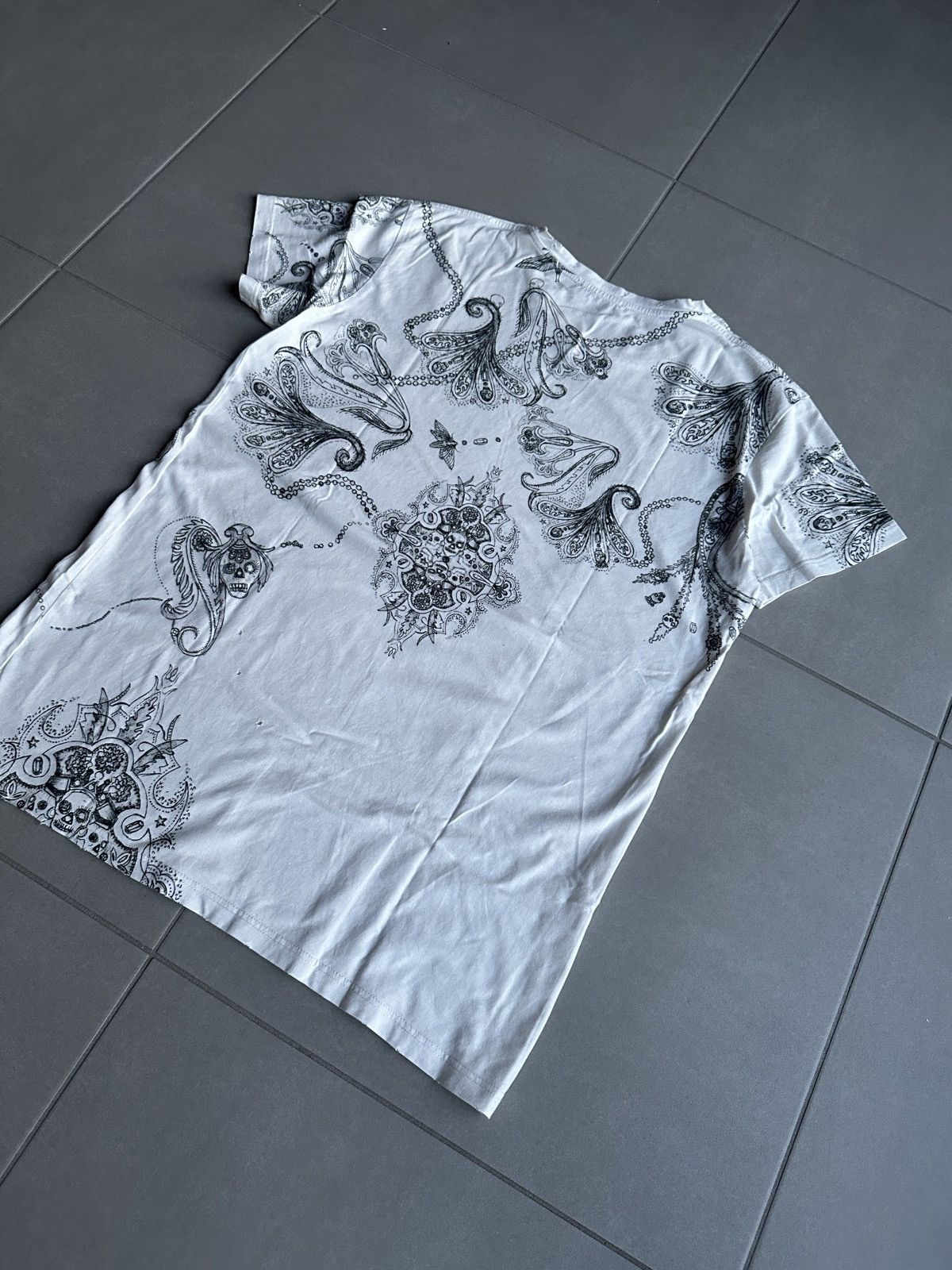 Balmain Balmain Homme AW09 distressed paisley print t-shirt Size US L / EU 52-54 / 3 - 11 Thumbnail