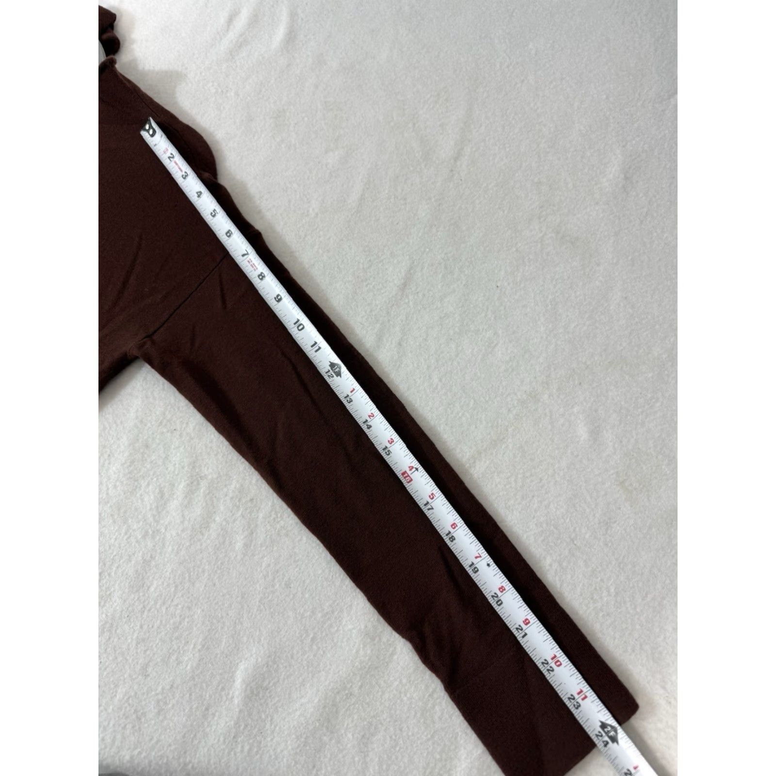 Eileen Fisher EILEEN FISHER Top Tunic Long Sleeve Brown XS XXS Womens Pullover Stretch Mock Neck Shirt Size XXS / US 00 / IT 34 - 3 Thumbnail