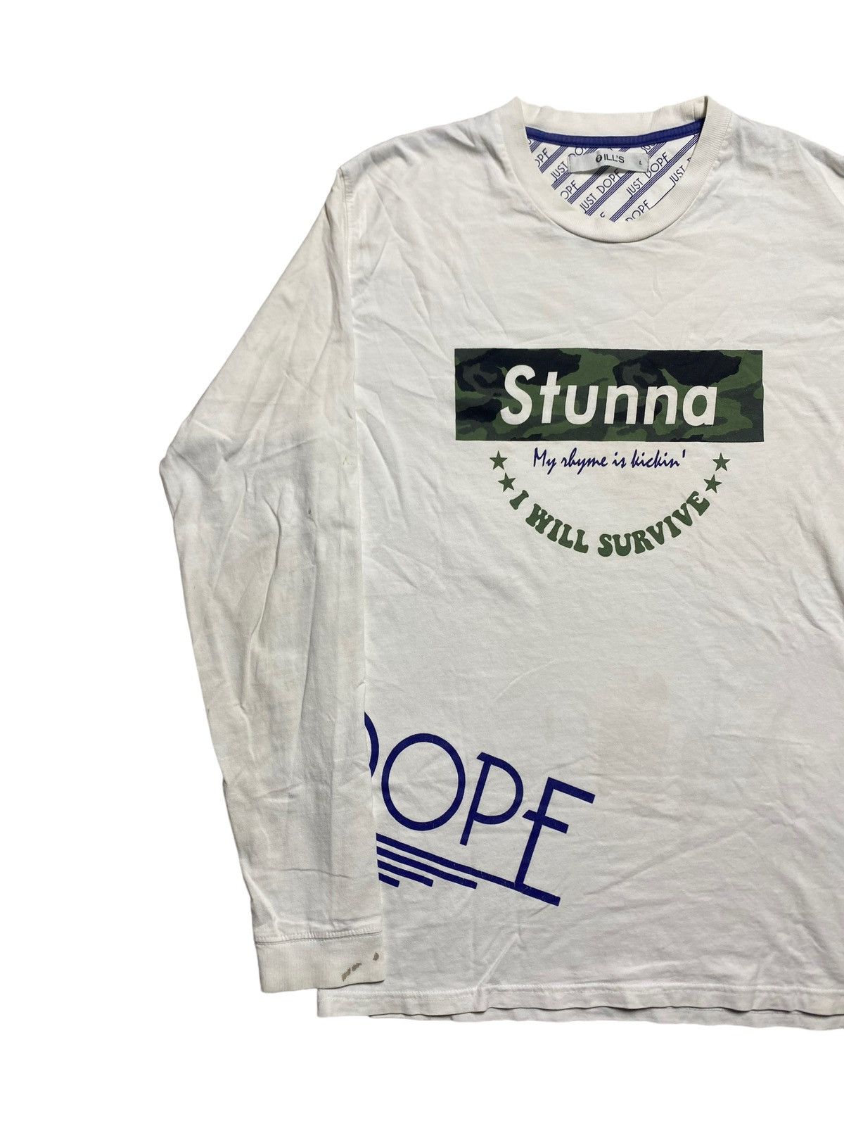 Other VINTAGE ILLS JAPANESE BRAND STUNNA DOPE SPELLOUT TEE Size US M / EU 48-50 / 2 - 4 Thumbnail
