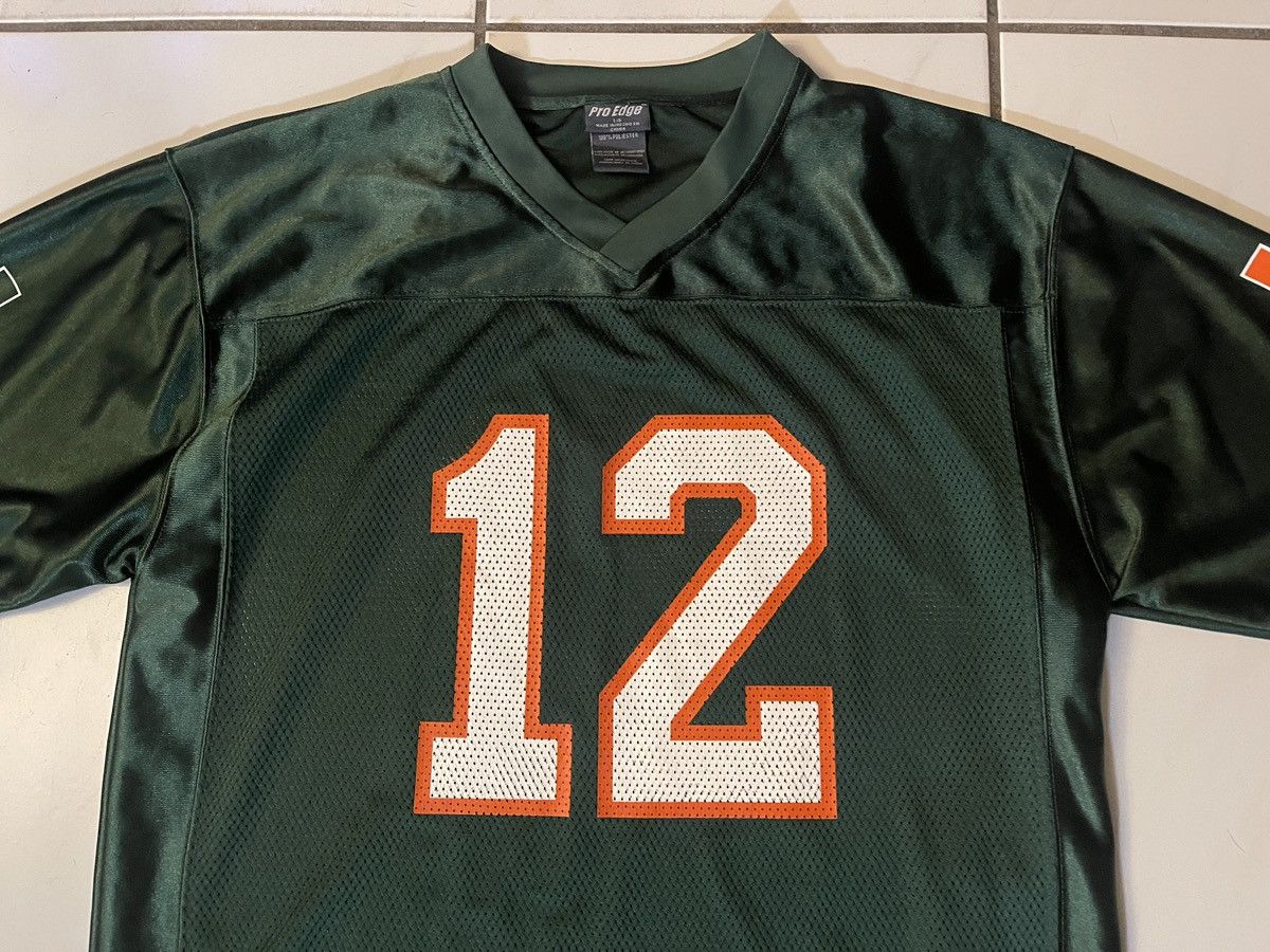 Pro Edge Vintage Miami Hurricanes Football Jersey Mens Large #12 NCAA Size US L / EU 52-54 / 3 - 2 Thumbnail