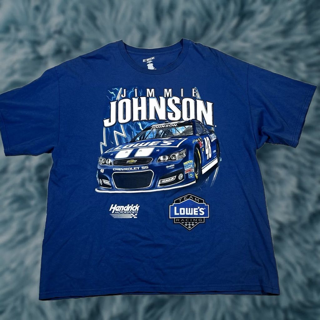 NASCAR Jimmie Johnson Shirt Mens 2XL NASCAR Blue Racing Hendrick Motorsport T-Shirt Size US XXL / EU 58 / 5 - 1 Thumbnail