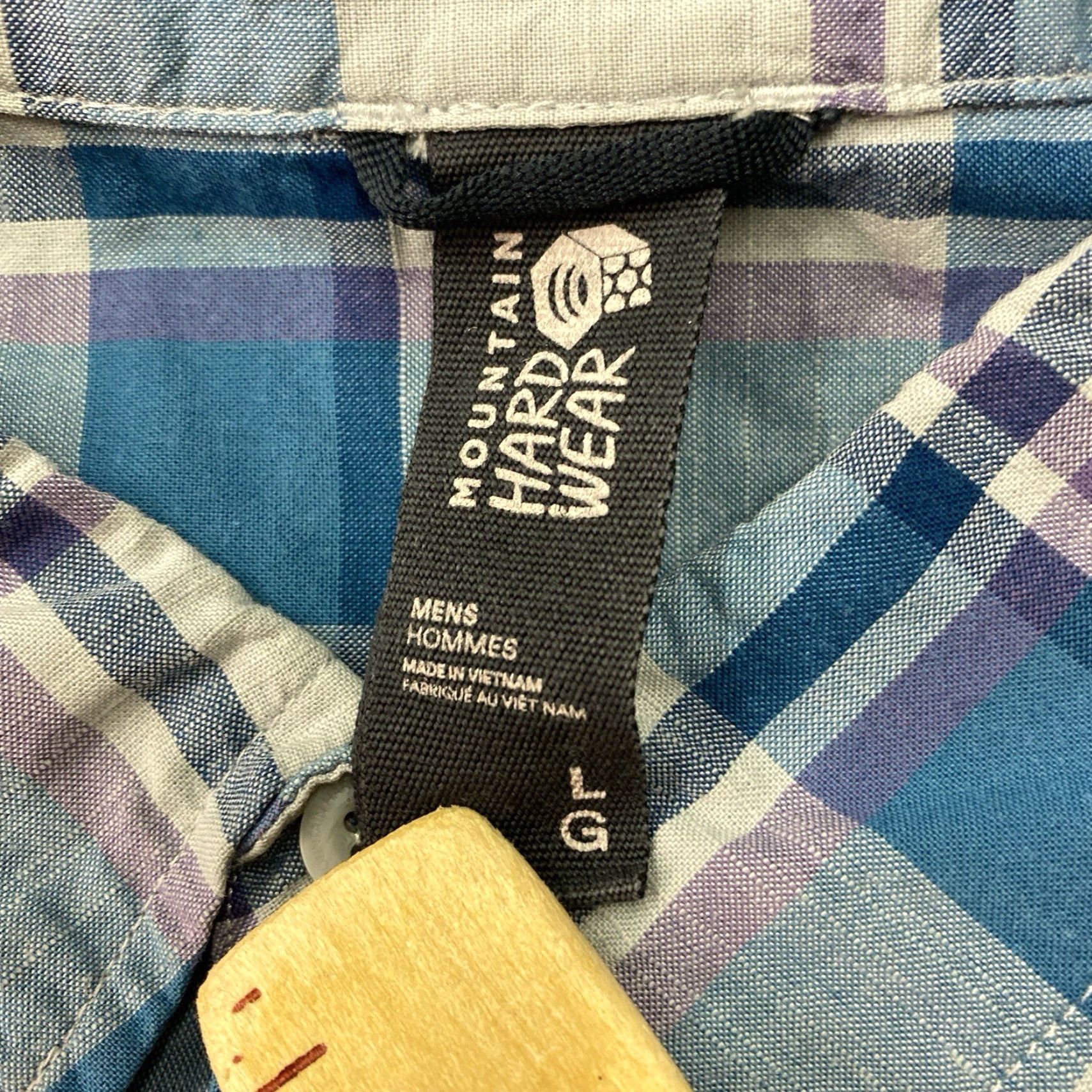 Mountain Hardwear Mountain Hardwear Button Shirt Men L Blue Plaid Cotton Short Sleeve Size US L / EU 52-54 / 3 - 2 Thumbnail