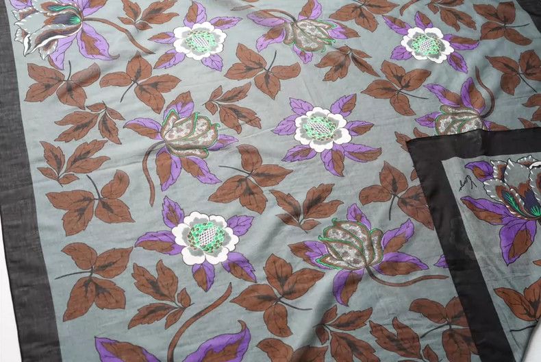 Kenzo KENZO size115*115cm 1970s Chinese Tang grass pattern oversi Size ONE SIZE - 5 Thumbnail