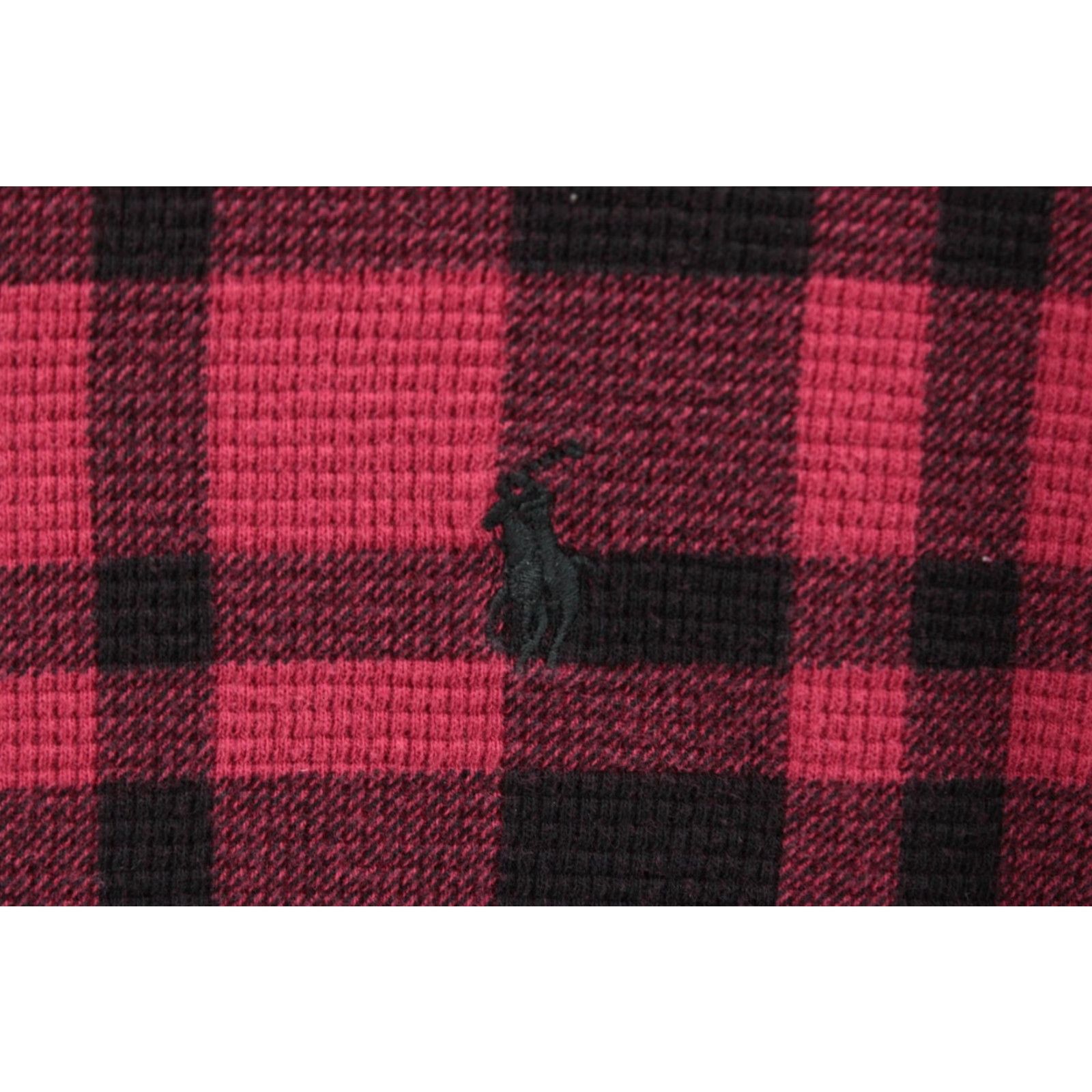 Polo Ralph Lauren Polo Ralph Lauren Pajama Shirt Mens Large Red Plaid Textured Thermal Long Sleeve Shirt Size US L / EU 52-54 / 3 - 4 Thumbnail