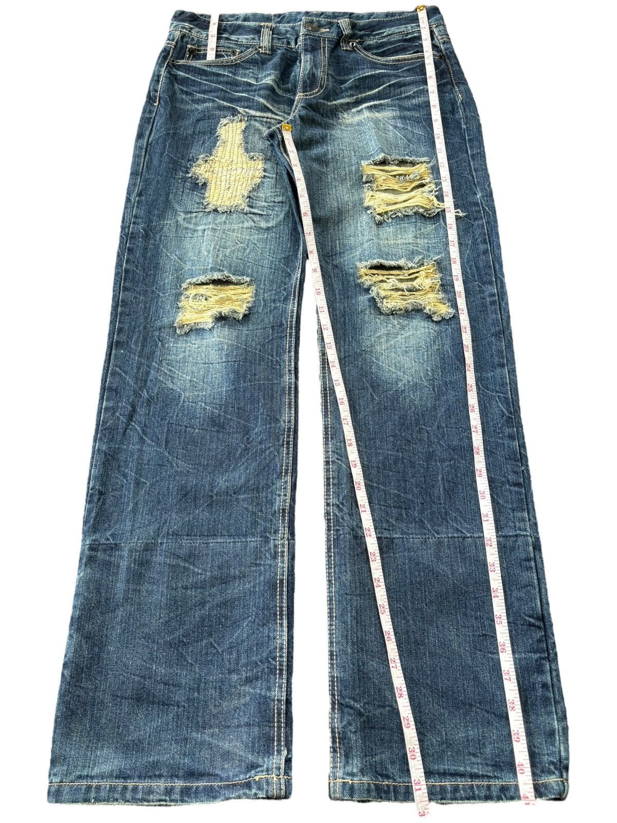 Other Vintage Back & Forth Heavy Distress Baggy Jeans Size 31" - 7 Thumbnail