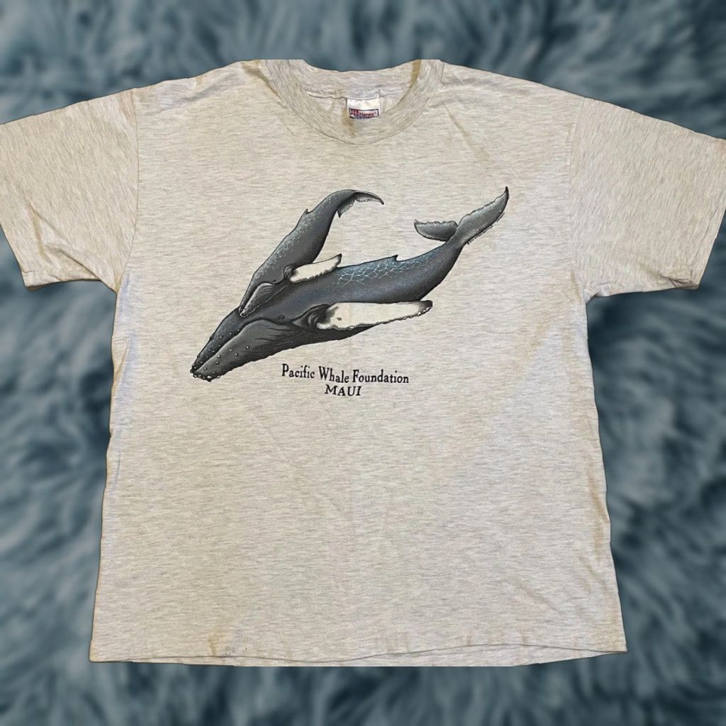 Vintage VINTAGE Maui Whale Watch 90s Shirt - Faded Gray Short Sleeve T-Shirt Men S Vintage Surf Art Grunge All Over Print Hawaii Beach Ocean Animals USA Size US S / EU 44-46 / 1 - 1 Thumbnail