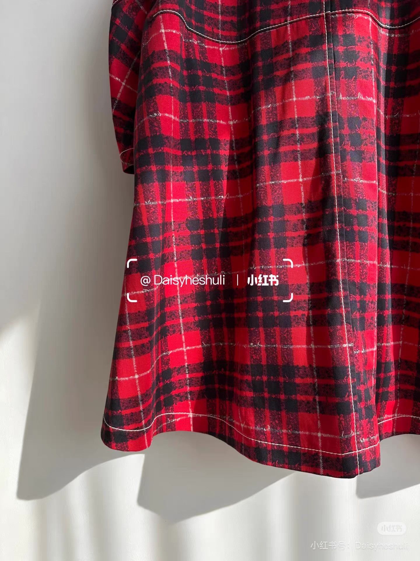 Comme des Garcons Comme des Garçons CDG Tricot Red Plaid Coat Ｑ24 Size S / US 4 / IT 40 - 5 Thumbnail