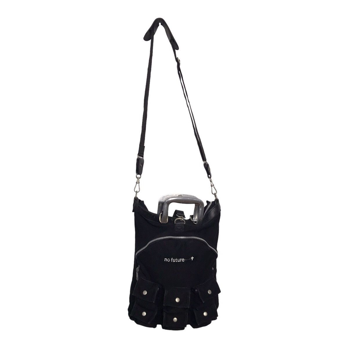 Hysteric Glamour × If Six Was Nine × Le Grande Bleu (L.G.B.) No Future Multi Pocket Canvas Sling Bag Size ONE SIZE - 7 Thumbnail