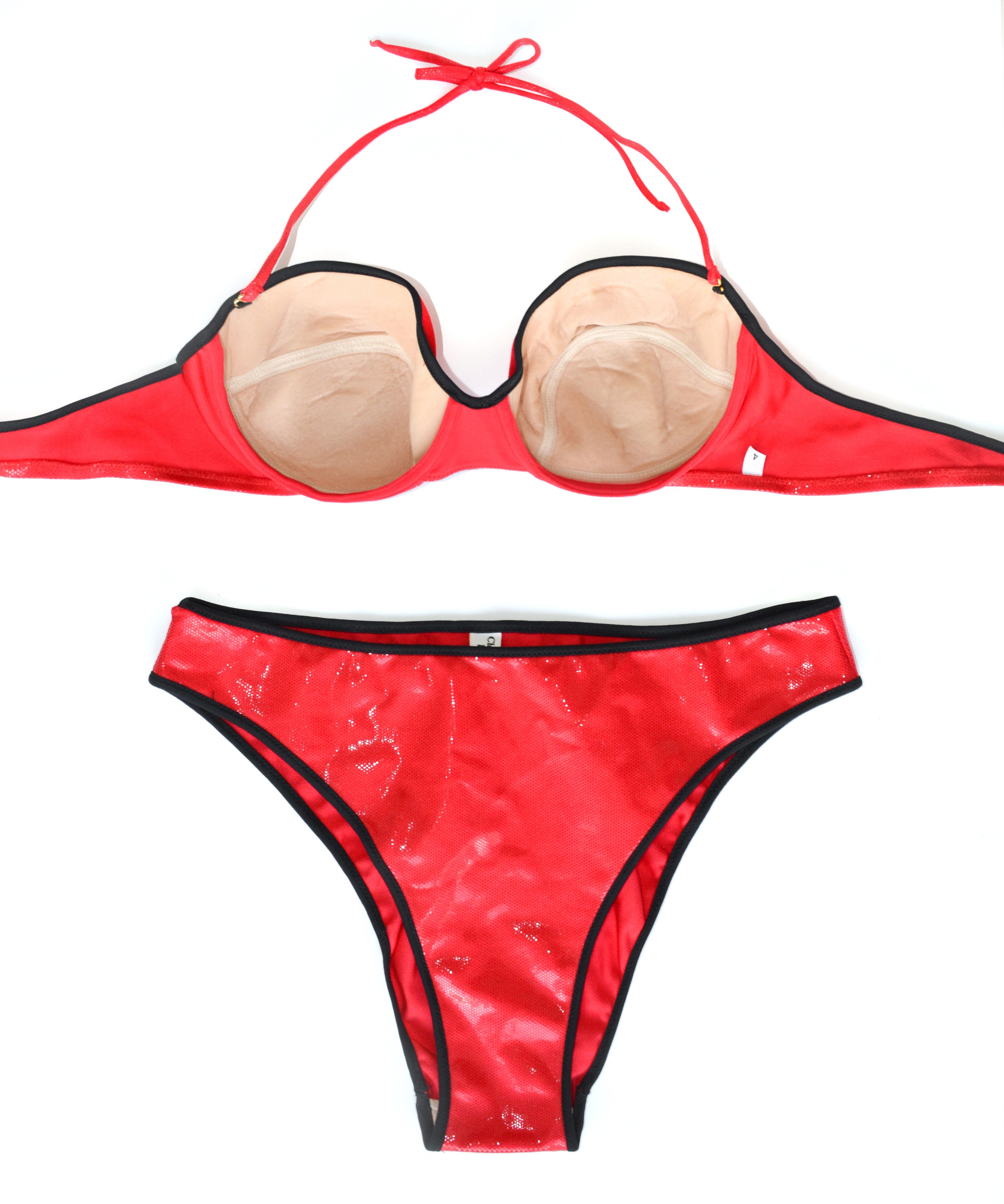 Dior DIOR Swimsuit Glitter Red Bikini Top Swim Vintag Galliano Size ONE SIZE - 5 Thumbnail