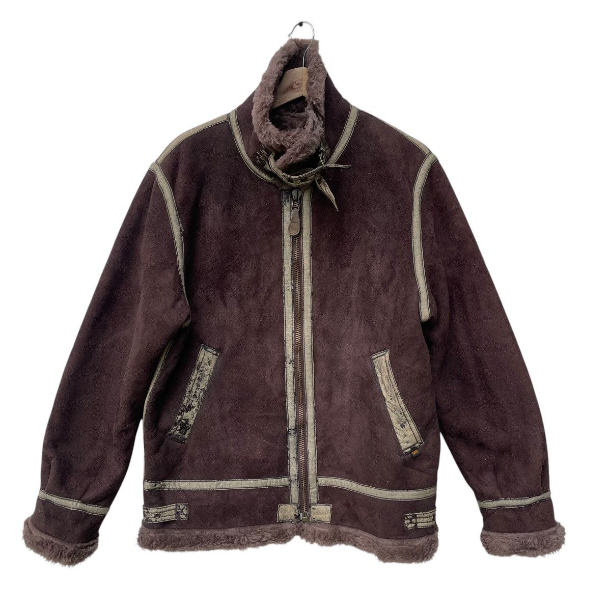 Alpha Industries × Aviator Nation Vintage Alpha Industries Shearling Jacket Size US M / EU 48-50 / 2 - 1 Thumbnail