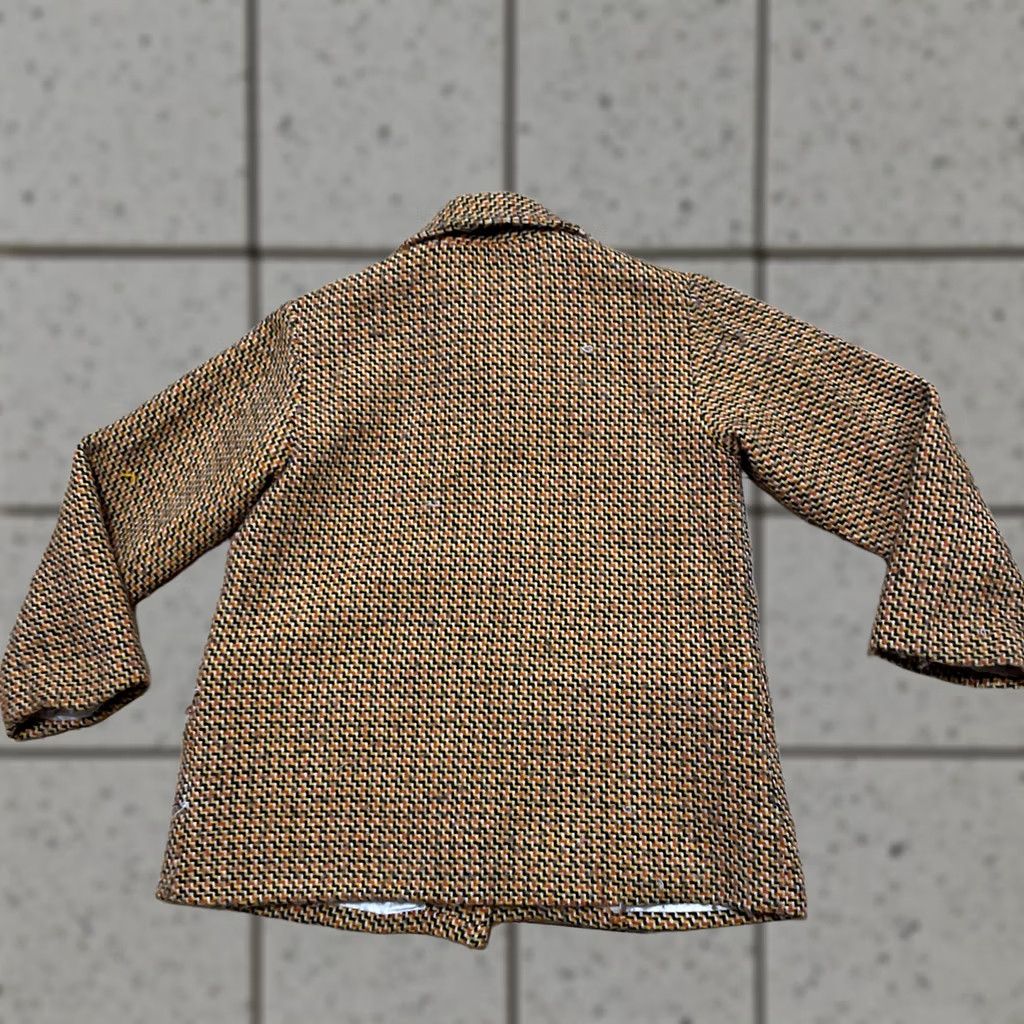 Vintage VINTAGE Galleon Blazer Jacket Women 14 1960s 70s Mod Tweed Brown Yellow Orange Geometric Size S / US 4 / IT 40 - 1 Thumbnail