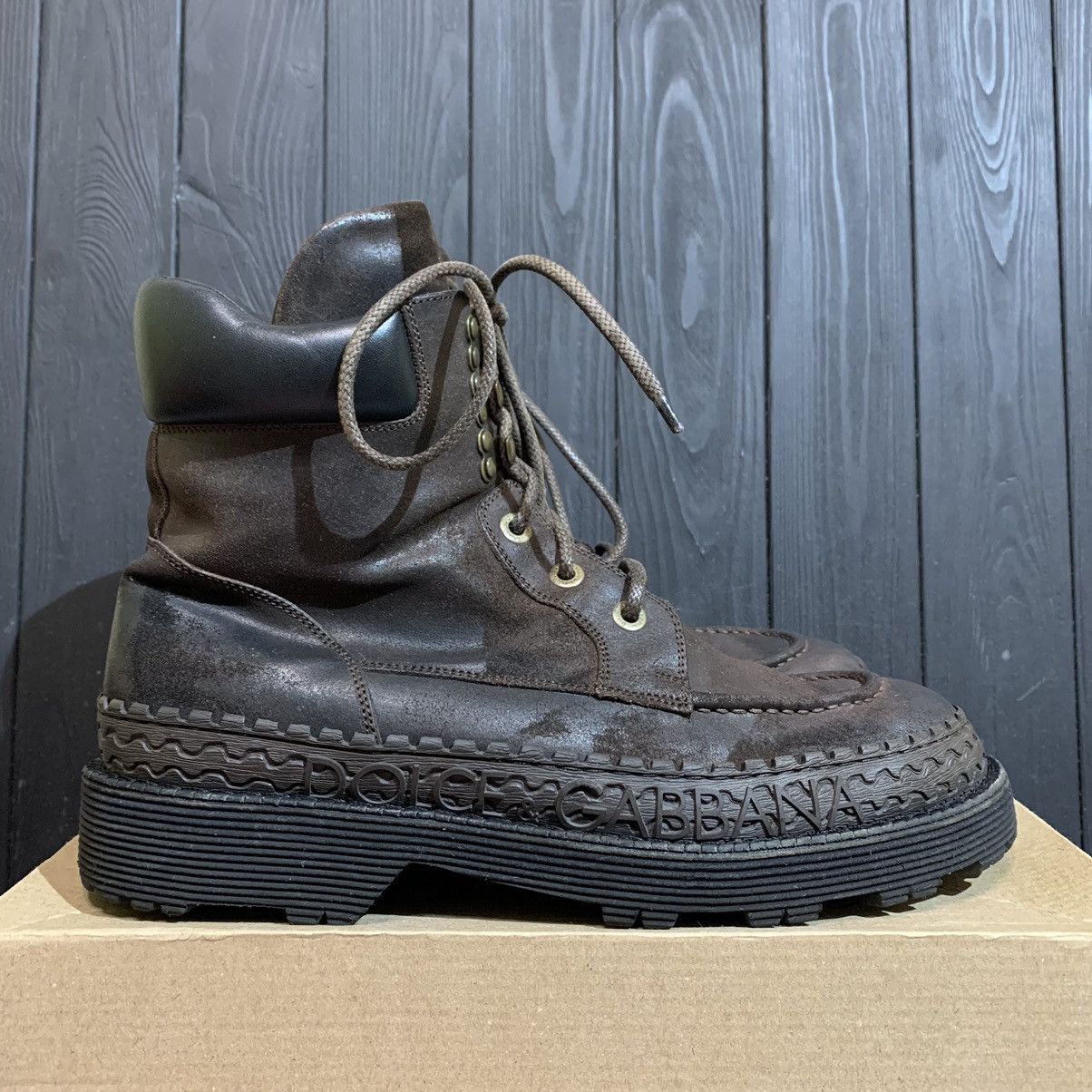 Dolce & Gabbana DOLCE & GABBANA Leather Men’s Boots Size 8.5 Size US 8.5 / EU 41-42 - 1 Thumbnail