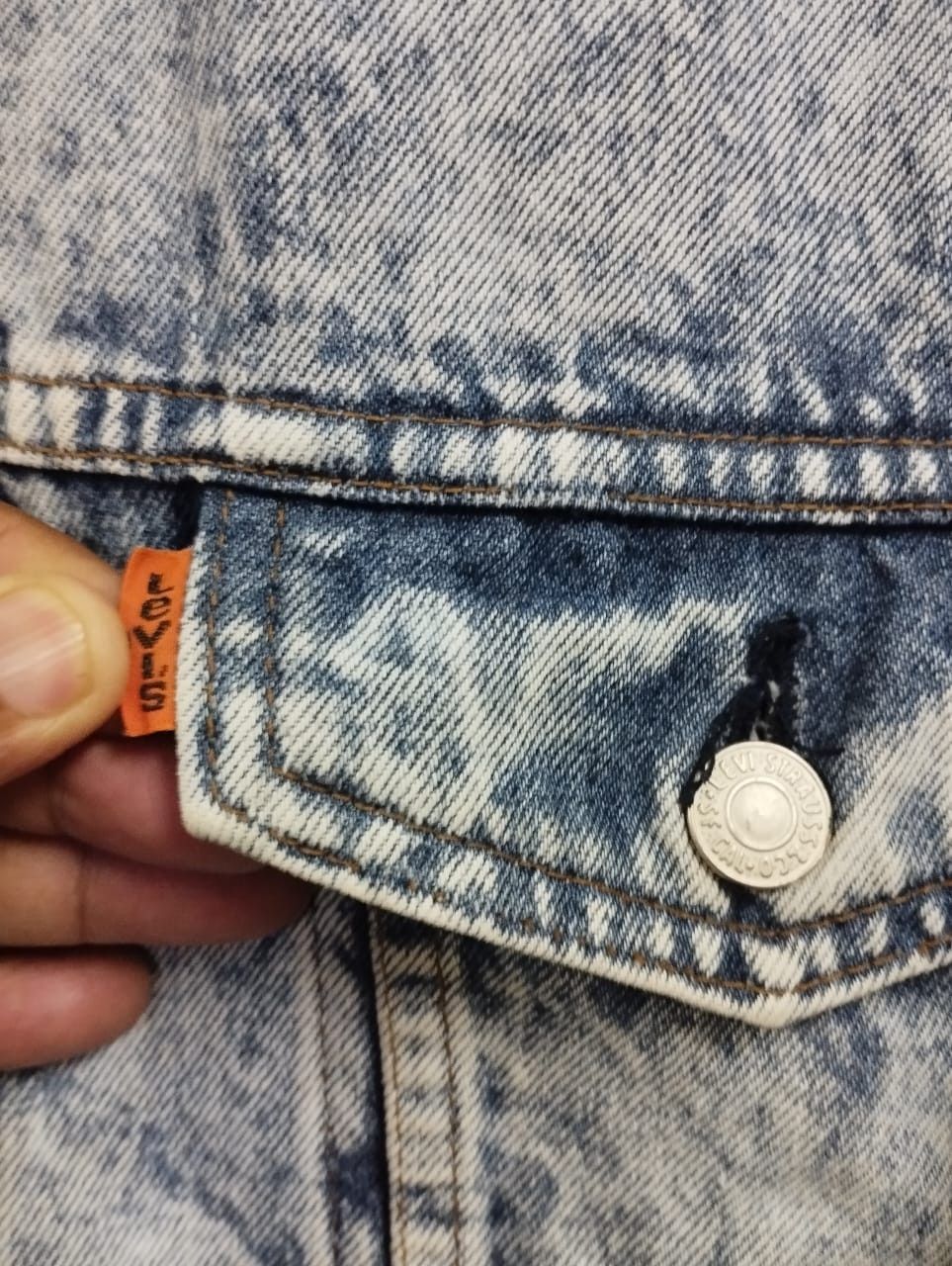 Levi's Vintage Levi's Orange Tab Acid Wash Levi's Trucker Jacket Size US L / EU 52-54 / 3 - 16 Thumbnail
