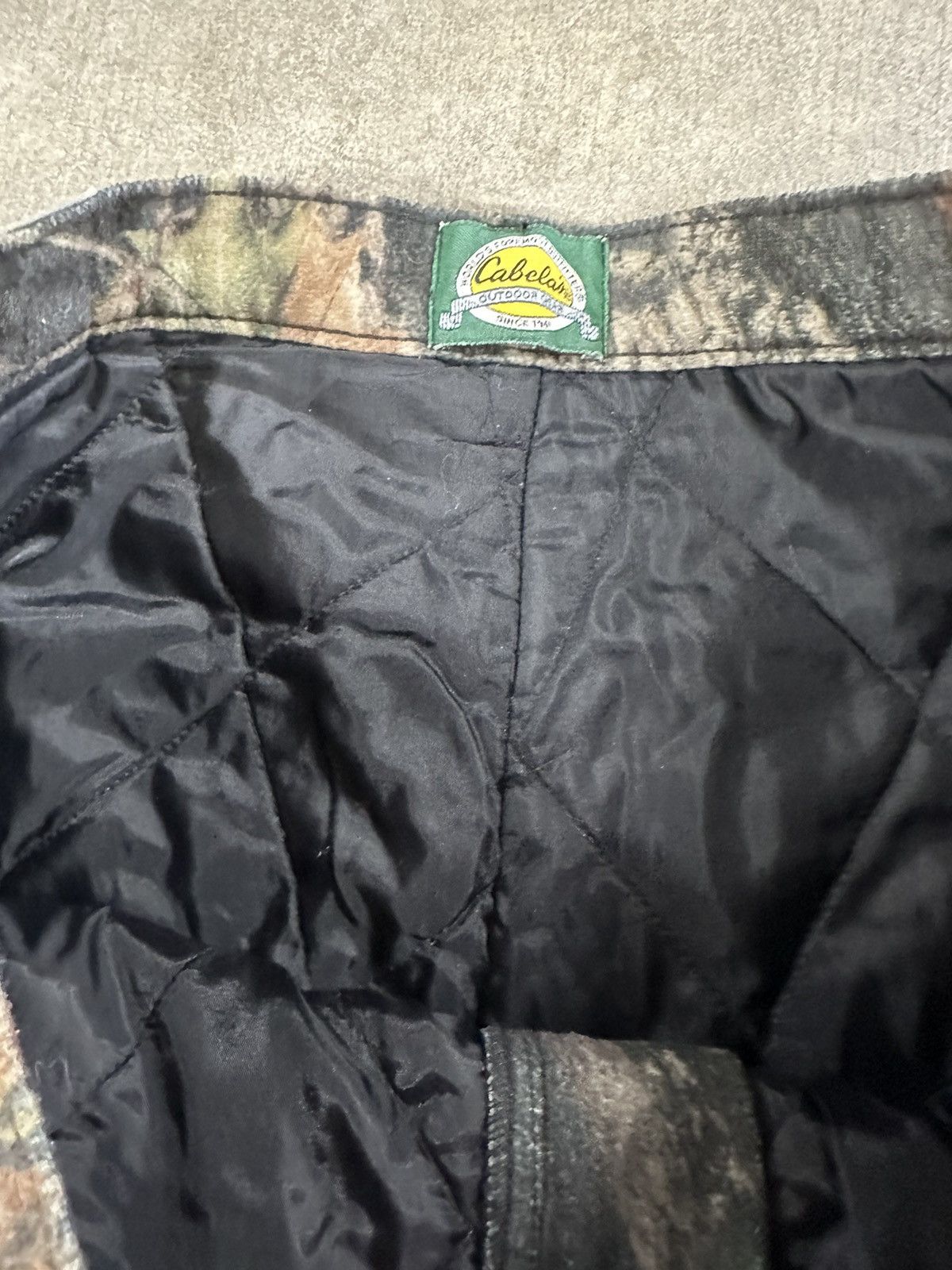 Cabelas × Vintage Crazy Y2K 00s Cabela’s Mossy Oak Camouflage Quilted Pants Size US 36 / EU 52 - 7 Thumbnail