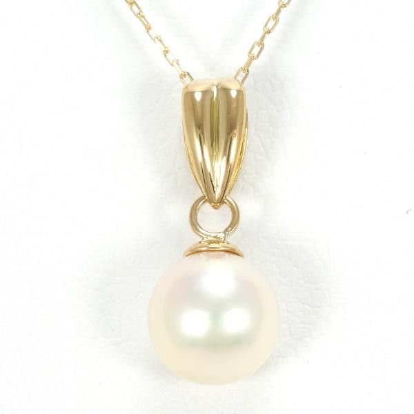 Other Other K18 Yellow Gold Pearl Necklace 40cm Metal Necklace in Great Condition Size ONE SIZE - 1 Thumbnail