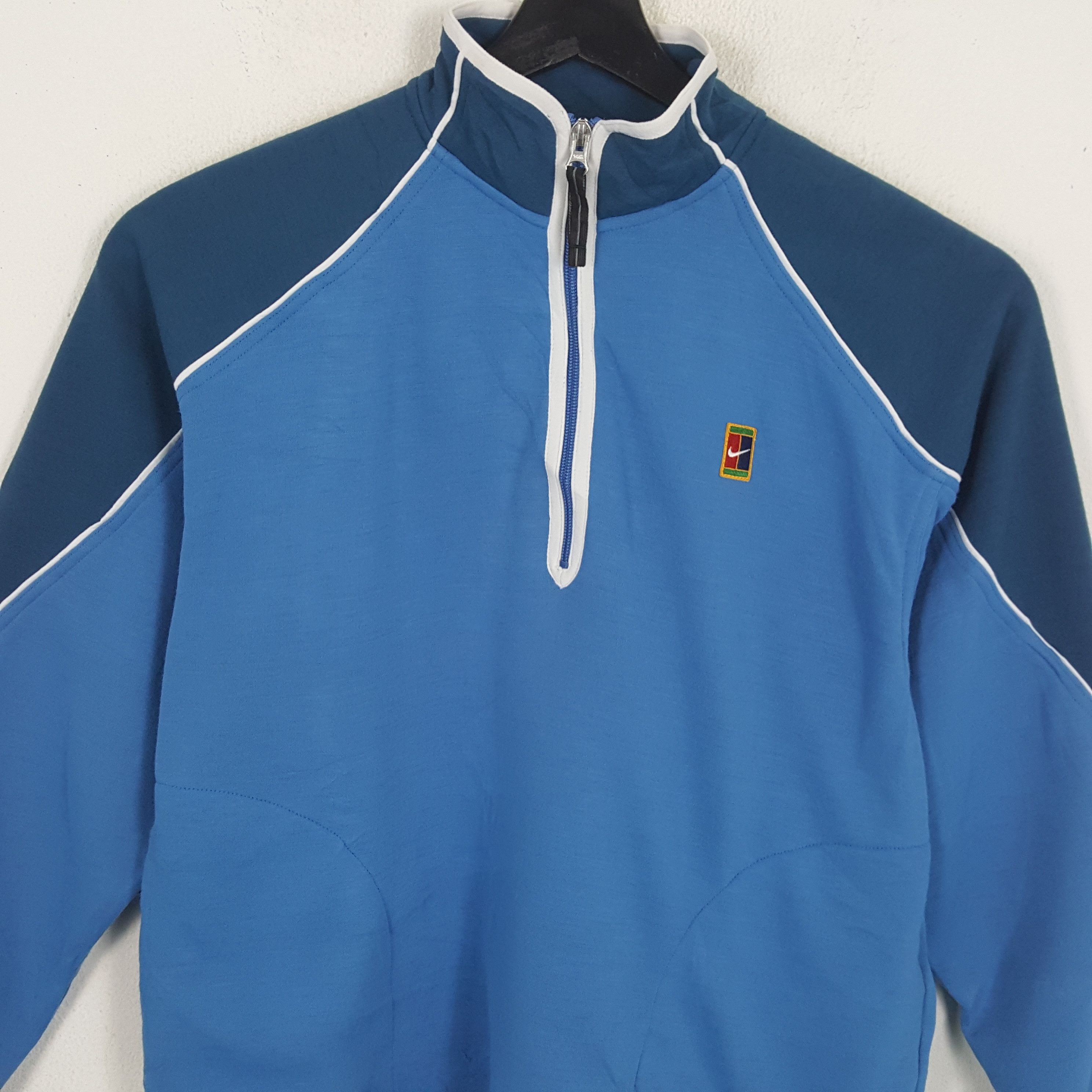 Nike × Vintage NIKE Court Half Zipper Sweater Sportswear Style Size M / US 6-8 / IT 42-44 - 2 Thumbnail