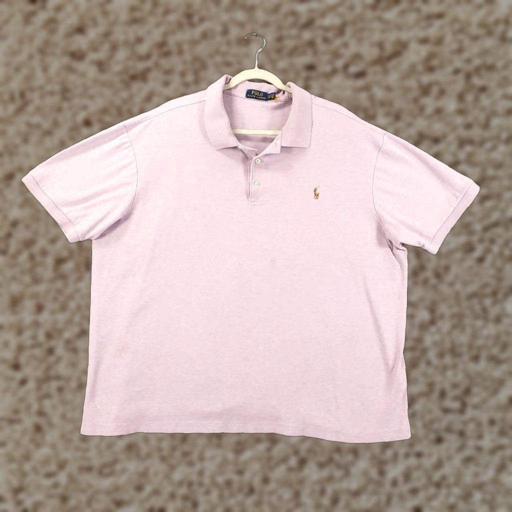 Polo Ralph Lauren Polo Ralph Lauren Polo Shirt Big 2X Mens Purple Collared Knit 100% Cotton Logo Preppy Classic Size US XXL / EU 58 / 5 - 1 Thumbnail