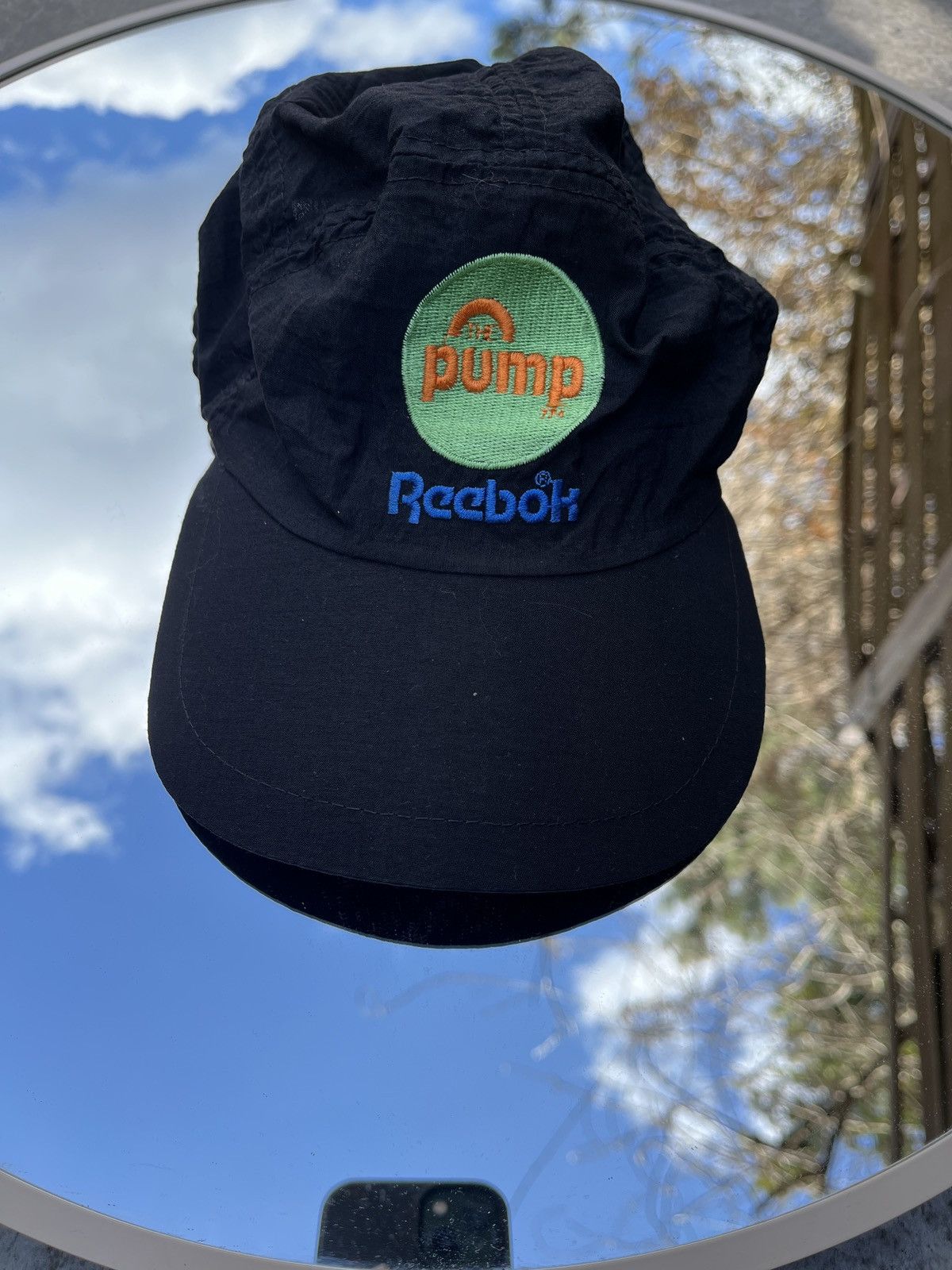 Reebok Vintage Cycling Cap Reebok Pump 90s Black Y2k Rare Racing Size ONE SIZE - 5 Thumbnail