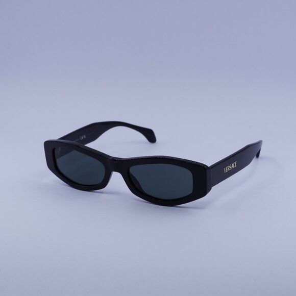 Versace Versace VE4487 GB1/87 Sunglasses Black Rectangle Frame Size ONE SIZE - 1 Thumbnail
