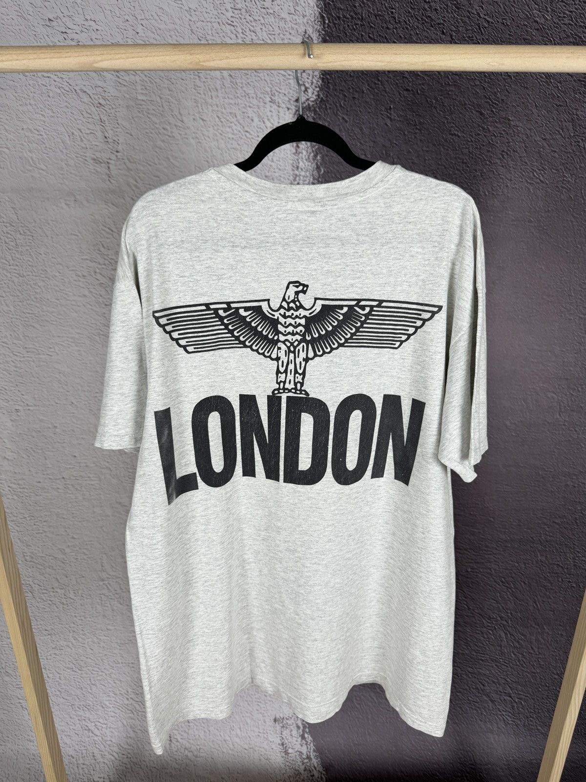 Boy London Hanes Boy London Vintage 90s grey big logo tee shirt Size US XL / EU 56 / 4 - 2 Thumbnail