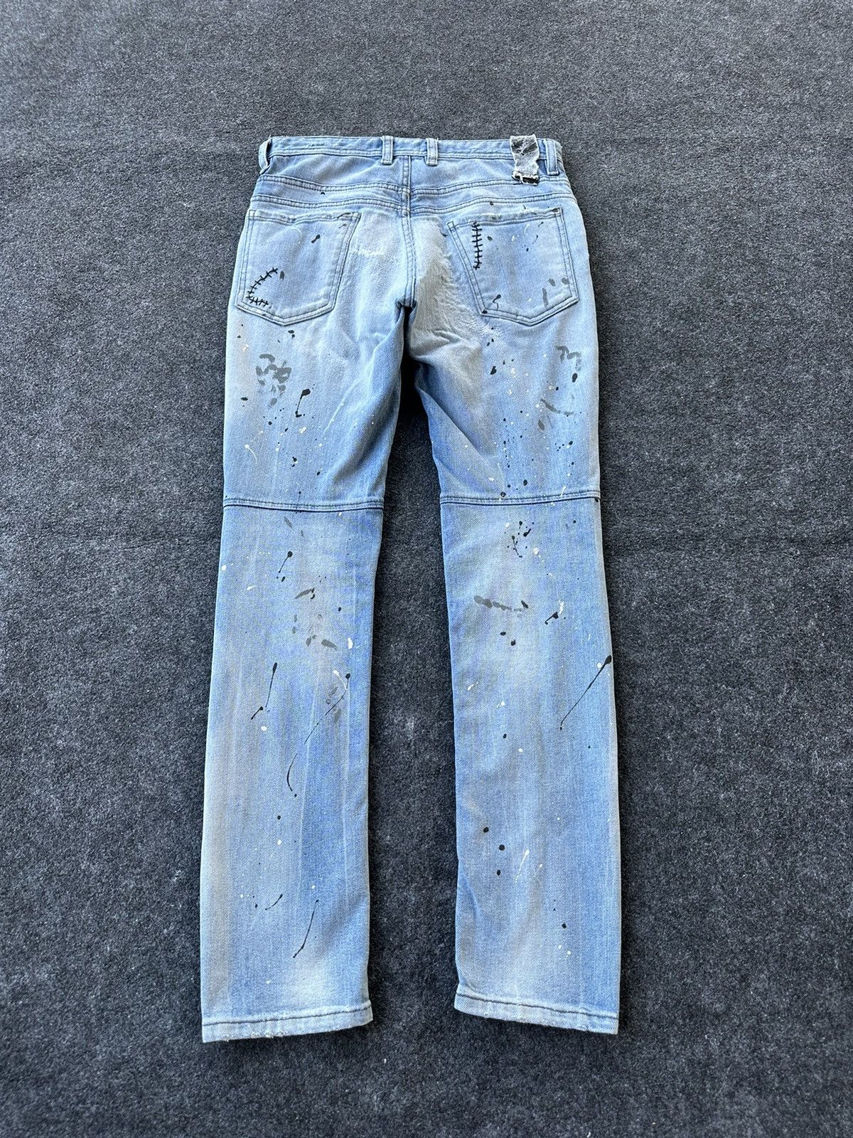 Just Cavalli Thrashed Paint Splatter Distressed Skinny D288