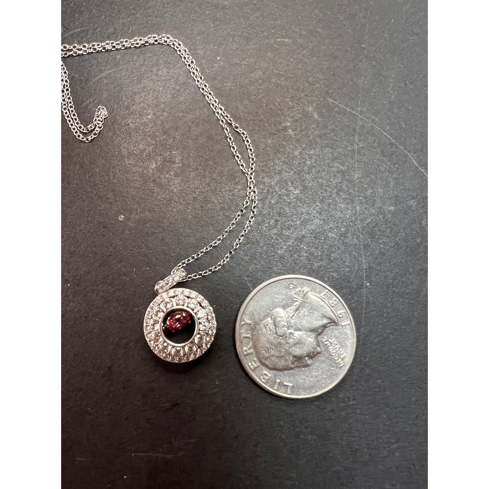 Other Pink tourmalinetopaz pendant necklace in platinum over 925 Size ONE SIZE - 5 Thumbnail