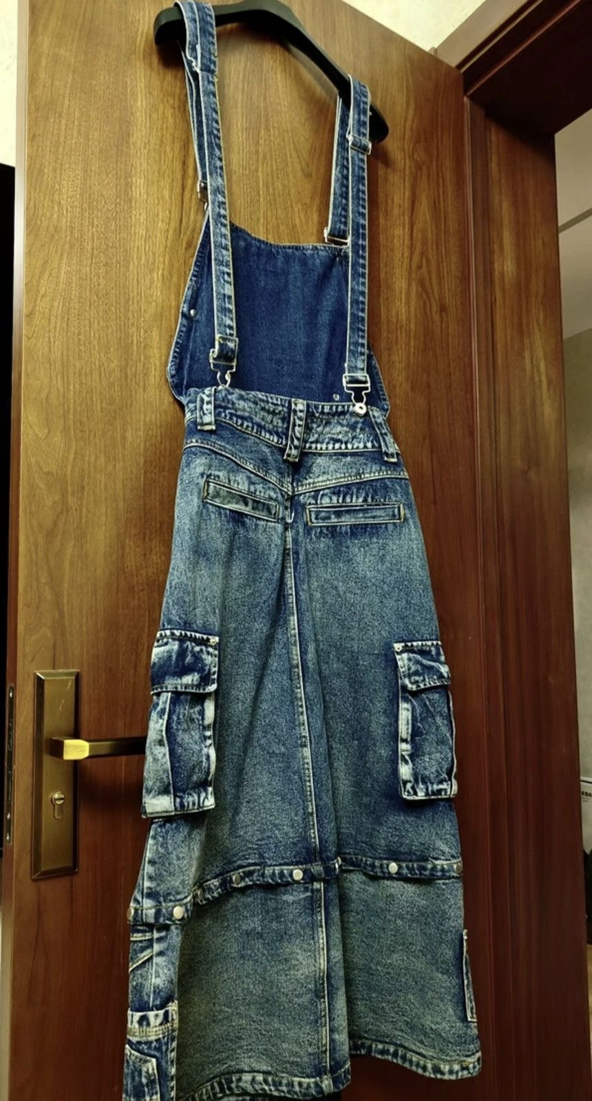 Other PERSONSOUL MAXI DENIM DUNGAREES SKIRT Size 26" / US 2 / IT 38 - 5 Thumbnail