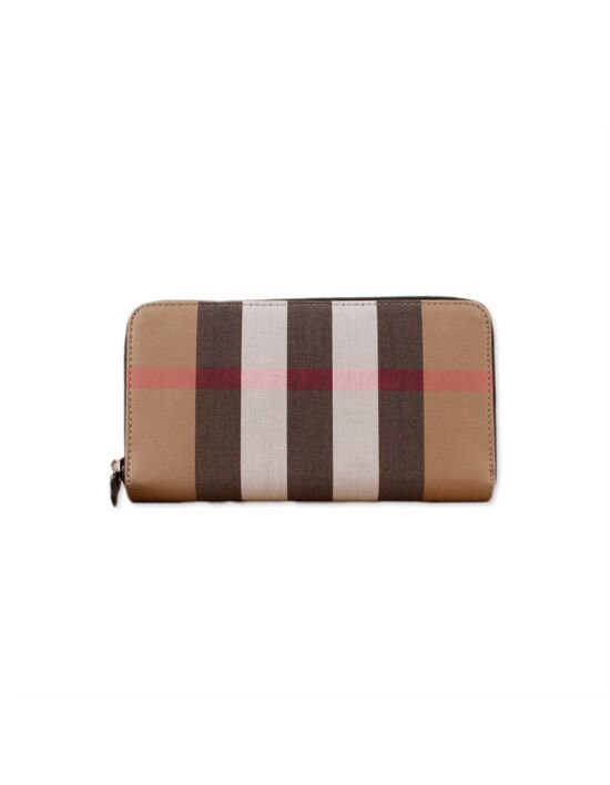 Burberry o1w1db10126 Size: OS / Check Canvas U-Shaped Zipper Wallet Size ONE SIZE - 1 Preview