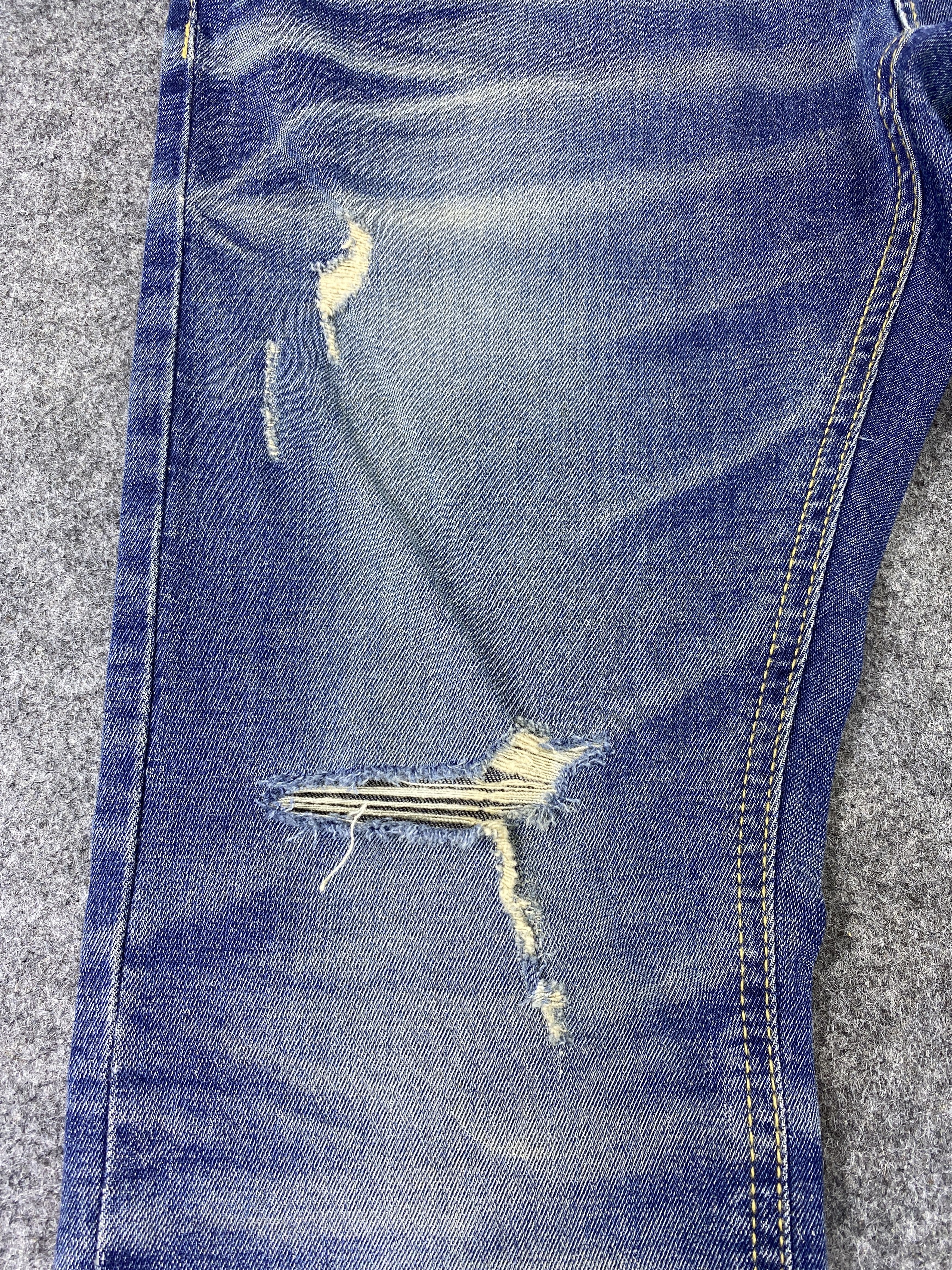 Japanese Brand Japanese Brand DPSR Distressed Blue Wash Denim - J1080 Size US 32 / EU 48 - 7 Thumbnail