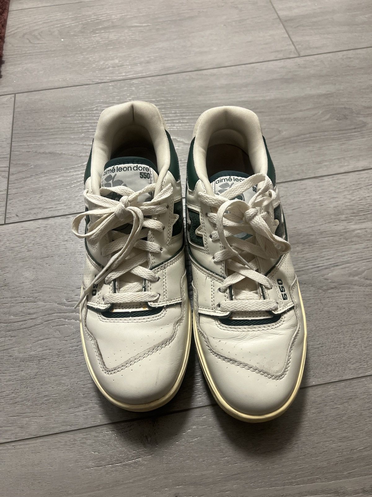 Aime Leon Dore × New Balance New Balance 550 Aime Leon Dore White Green Size US 9 / EU 42 - 3 Thumbnail