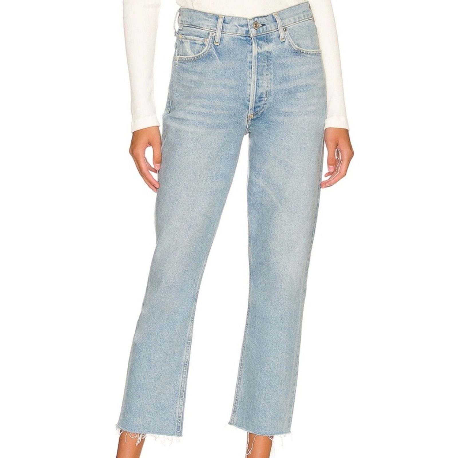 Citizens Of Humanity Citizens of Humani - Charlotte Crop High Rise Straight Jeans Size 26" / US 2 / IT 38 - 2 Thumbnail