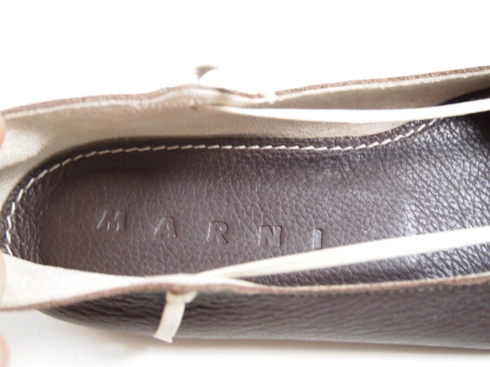 Marni Marni Ballet Flats Brown Leather Womens Size EU 37 US 7 Size US 7 / IT 37 - 8 Thumbnail