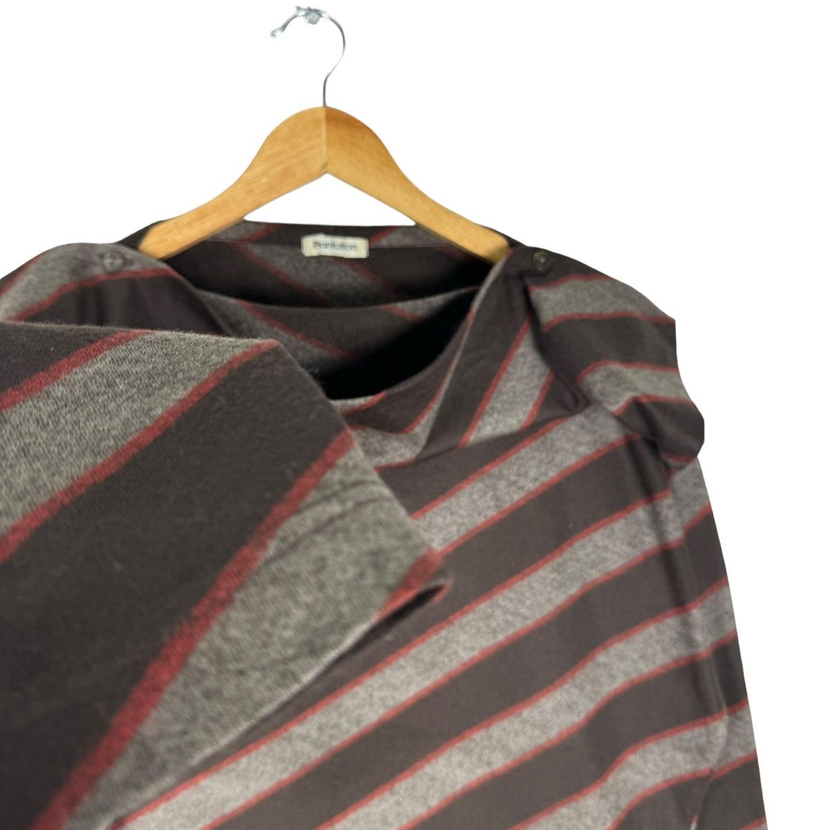 Issey Miyake ⚡️80s PLANTATION ISSEY MIYAKE STRIPED LONG SLEEVE Size M / US 6-8 / IT 42-44 - 6 Thumbnail