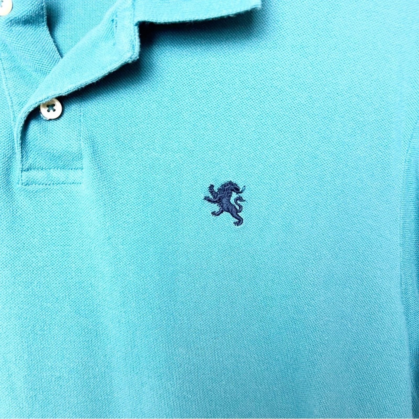 Express Express Teal Cotton Pique Polo Shirt Men’s Size Large Size US L / EU 52-54 / 3 - 3 Thumbnail