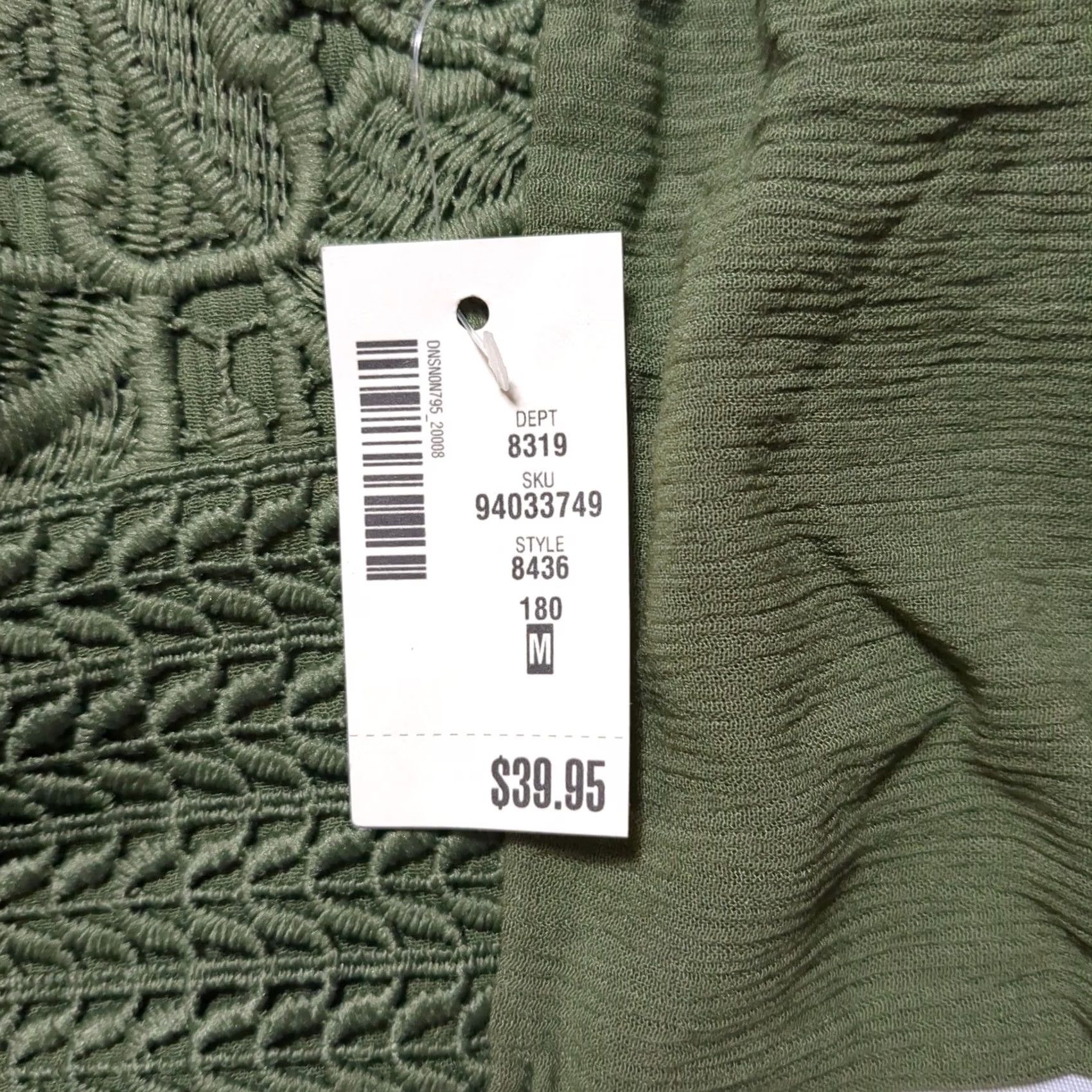 Aeropostale VINTAGE Aeropostale Bralette Top Shirt Womens Olive Green Lace Wrap Tie Bra M Green Floral Crochet Embroidered Festival boho Size M / US 6-8 / IT 42-44 - 5 Thumbnail